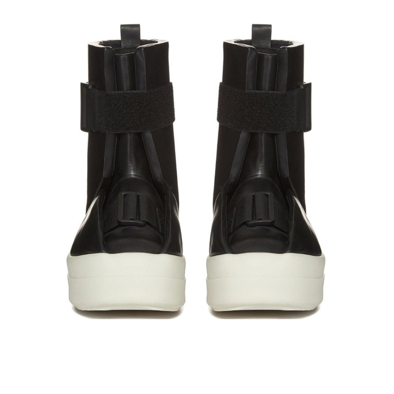NIGO Rick Owens Men's and women's Fall And Winter Fashion High Street Trend Strappy Short Boots Thick Bottom Cowhide Shoes Ngvp #nigo7459