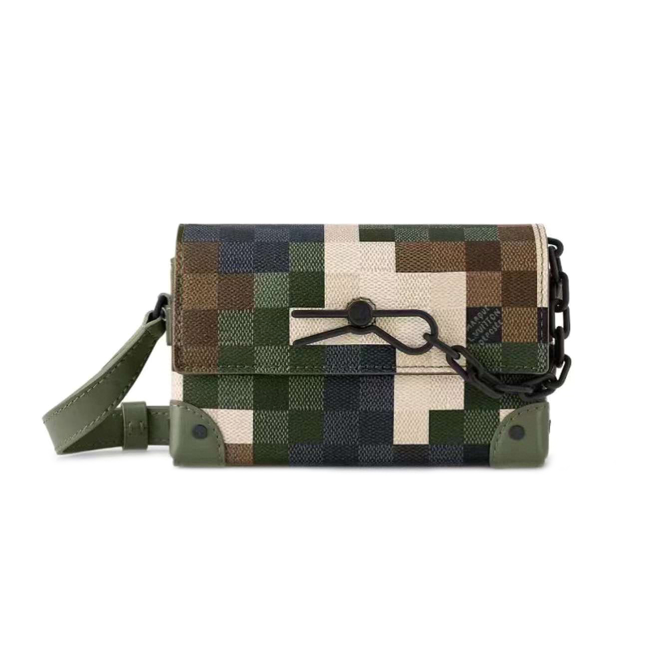 NIGO Louis Vuitton Men's Green Camouflage Leather Box Waist Shoulder Crossbody Bag Bags #nigo97765