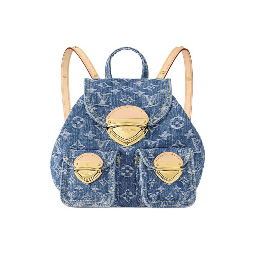 NIGO Louis Vuitton Women's Full Printed Monogrammed Denim Shoulder Backpacks Bag Bags #nigo97759