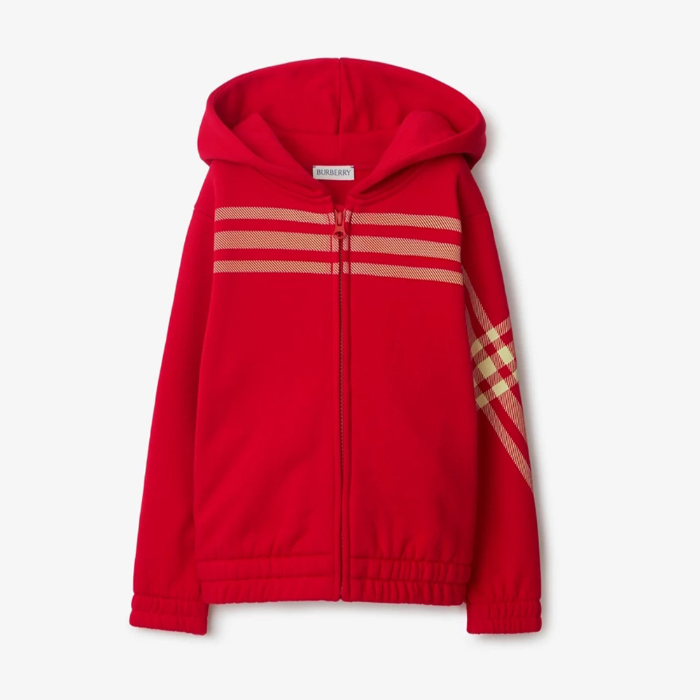 NIGO Burberry Kids Solid Color Checkered Printed Cotton Zipper Long Sleeve Hooded Sweatshirt #nigo31238
