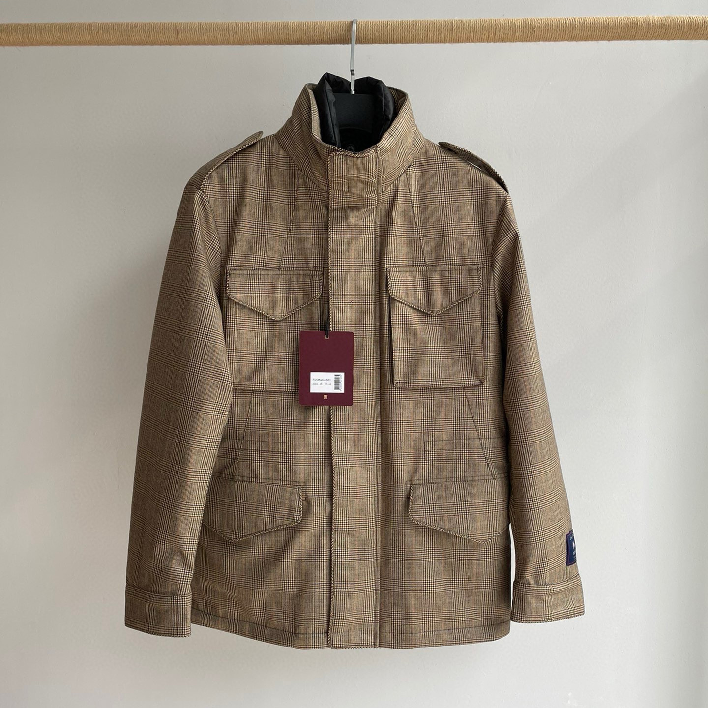 NIGO Montecore Men's Winter Down Jacket Classic Moon Prince of Wales Check Worsted Wool Down Jacket #nigo97766