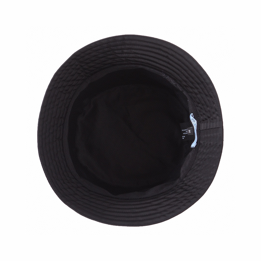 NIGO Prada Men's Black Re-Nylon Recycled Nylon Fisherman's Hat Cap #nigo97754