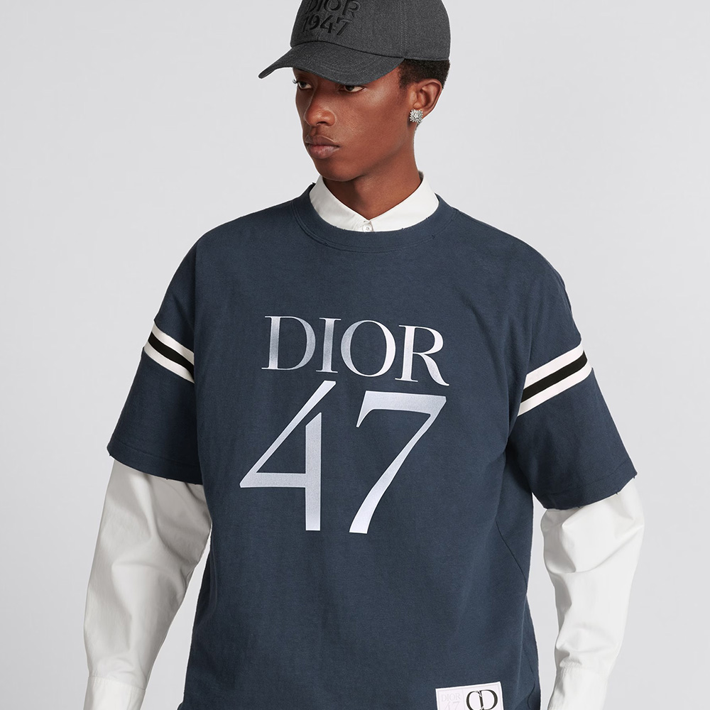 NIGO Dior Men's Summer Solid Color Letter Print Round Neck Loose Cotton Short Sleeve T-Shirt #nigo97768