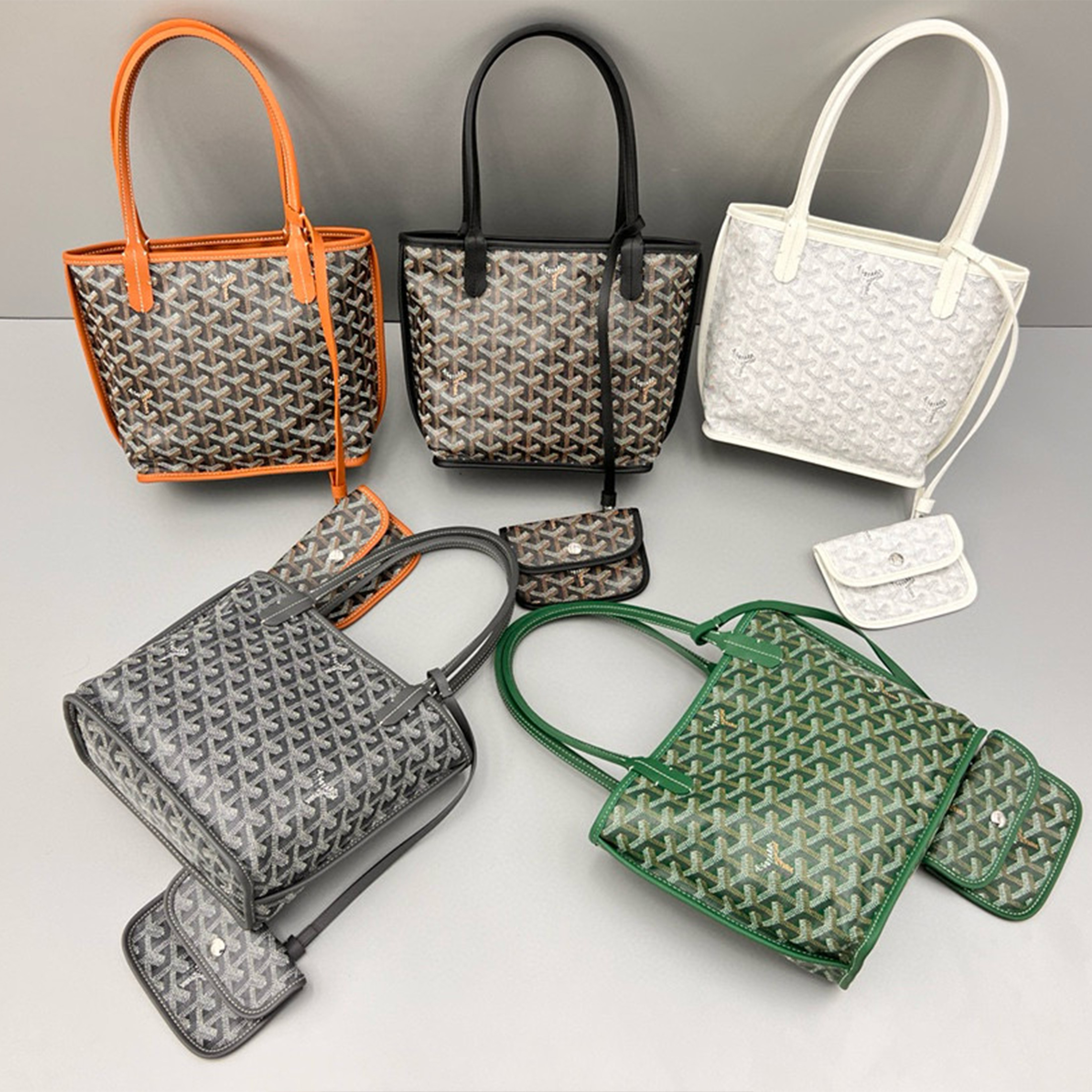 NIGO GOYARD Fashion Solid Color Reversible Tote Bag Leather Casual Single Room Bags #nigo97769