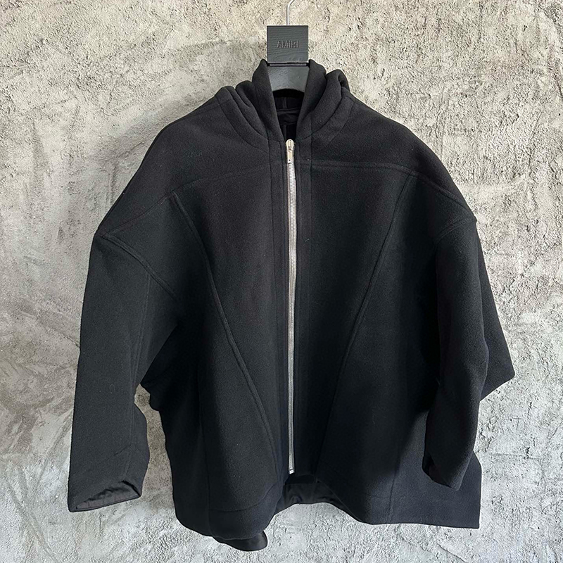 NIGO Rick Owens Men's Spring And Autumn Solid Color Fashion Trend Cape Wool Hoodie Long Sleeve Loose Sweater Ngvp #nigo7523