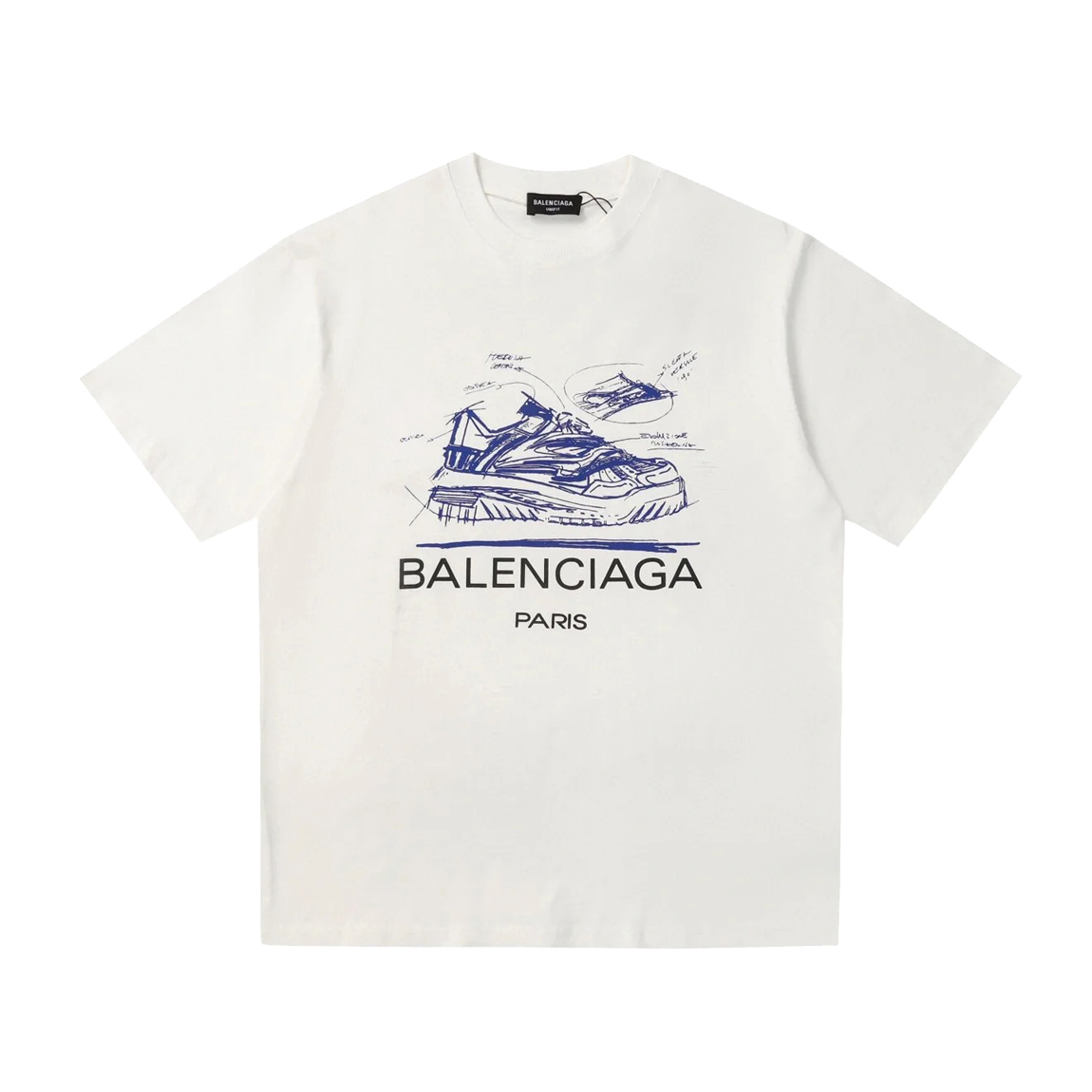 NIGO Balenciaga Men's Summer Shoes Printed Graphic Black and White Cotton Short Sleeve T-Shirt #nigo97778