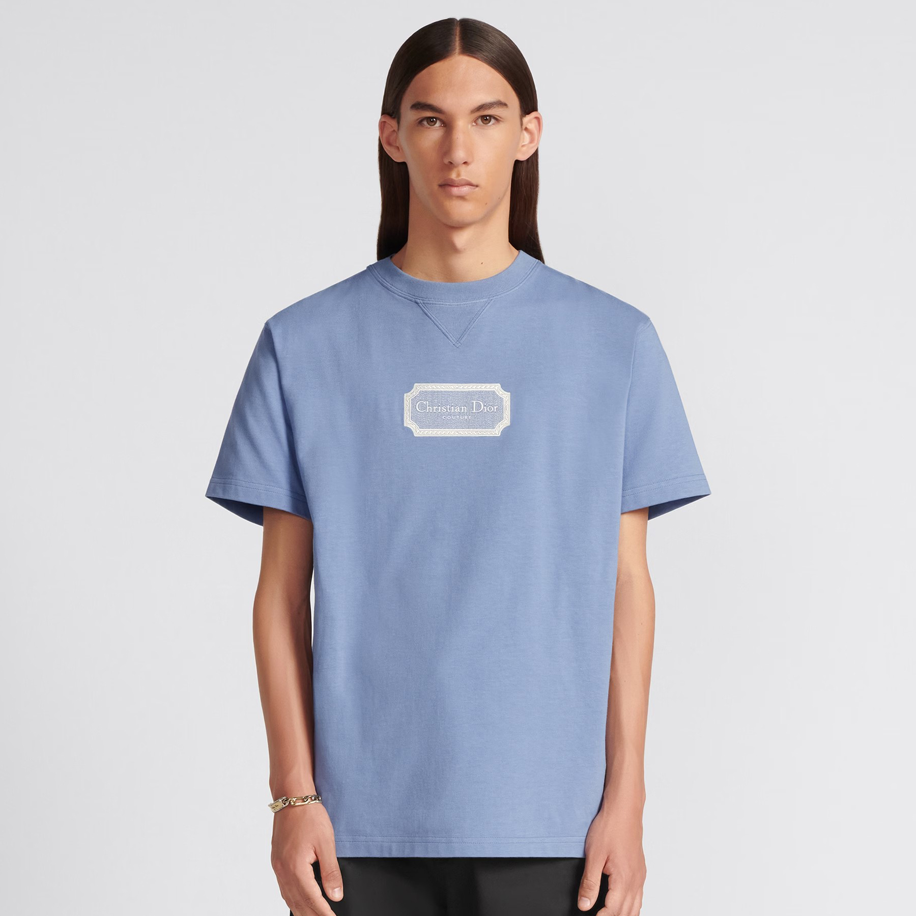 NIGO Dior Men's Summer Embroidered Logo Solid Colour Round Neck Cotton Short Sleeve T-Shirt #nigo97793