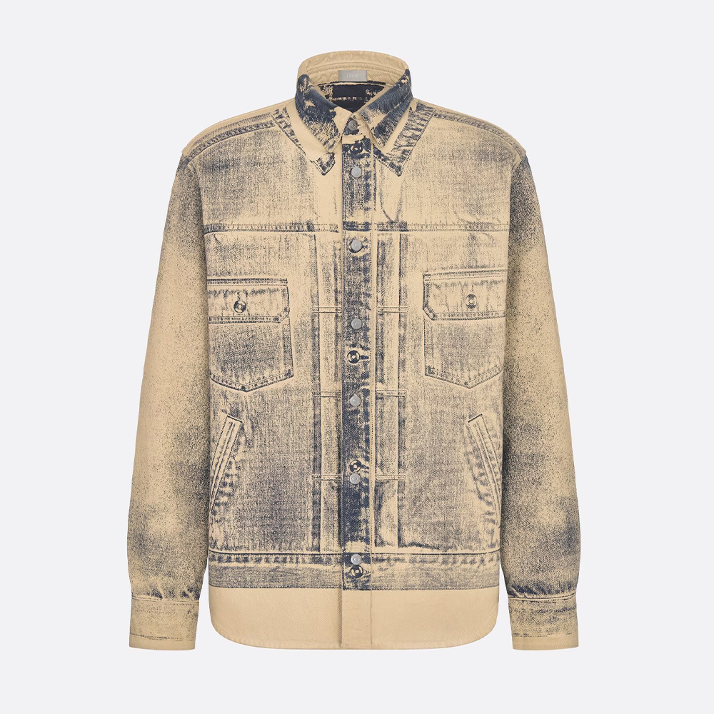 NIGO Dior Men's Spring And Autumn Worn Lapel Button Cotton Long Sleeve Fit MKII-EFFECT Mkii-Effect Overshirt Printed Multi Pocket Pants Ngvp #nigo7541