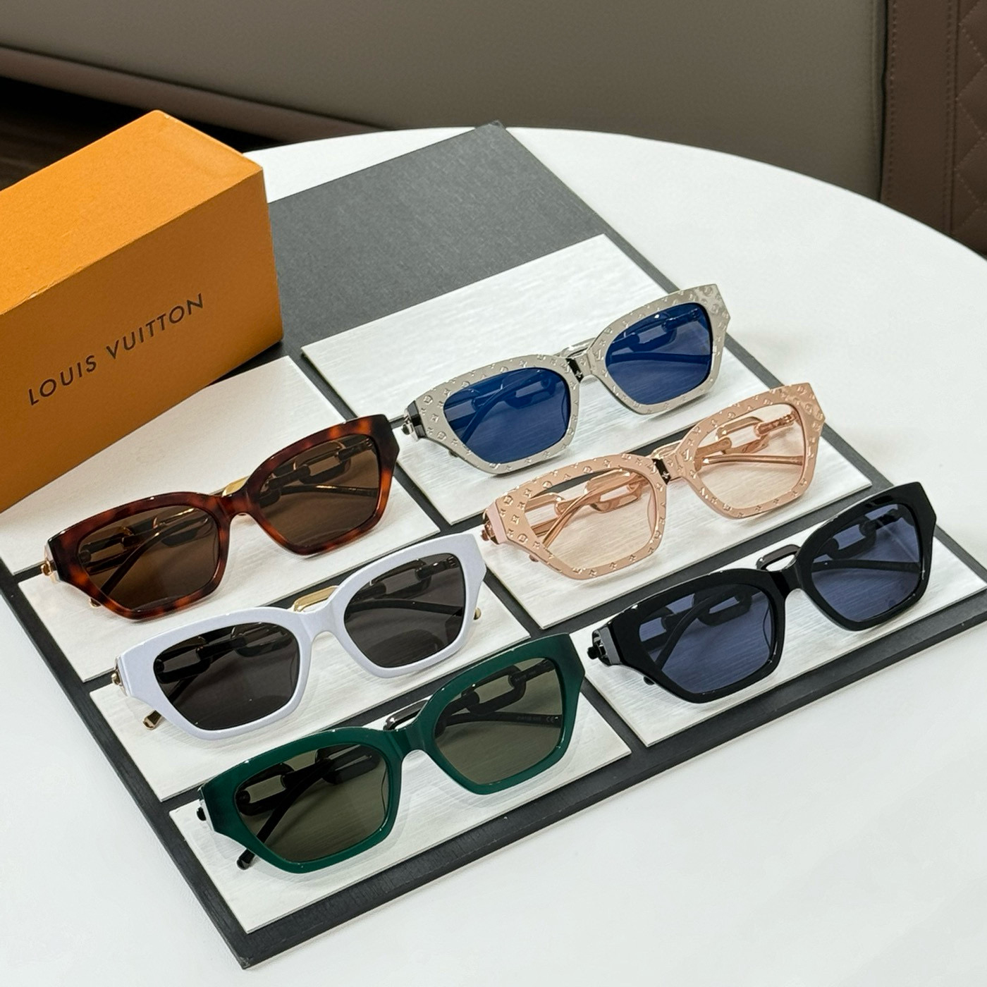 NIGO Louis Vuitton LV EDGE Men's Cat Eye Sunglasses Plate Frames Eyeglasses Glasses #nigo97811