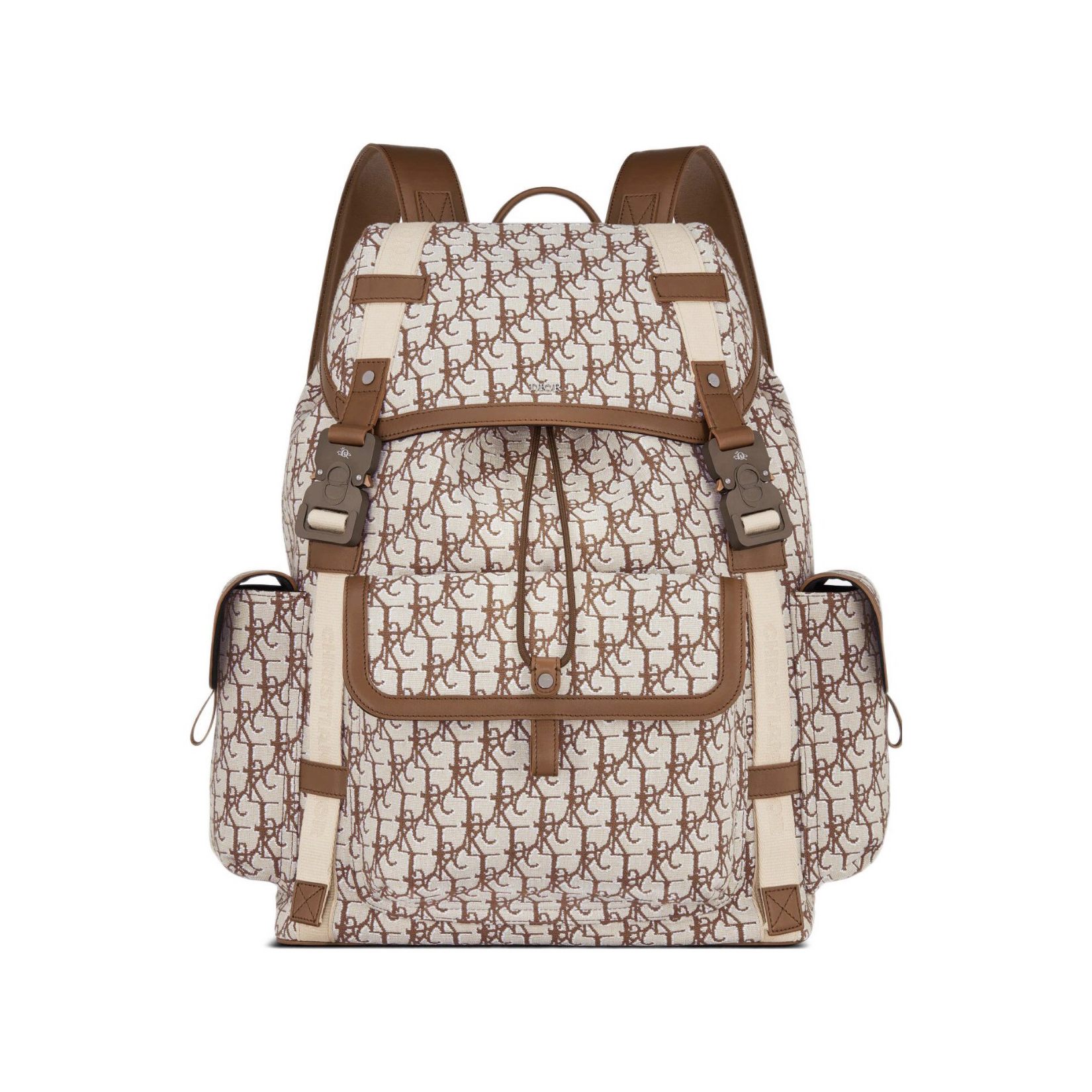 NIGO Dior Men's Diamond Patterned Smooth Cowhide Leather Nylon Shoulder Strap Backpack Rucksack Bag Bags #nigo97818