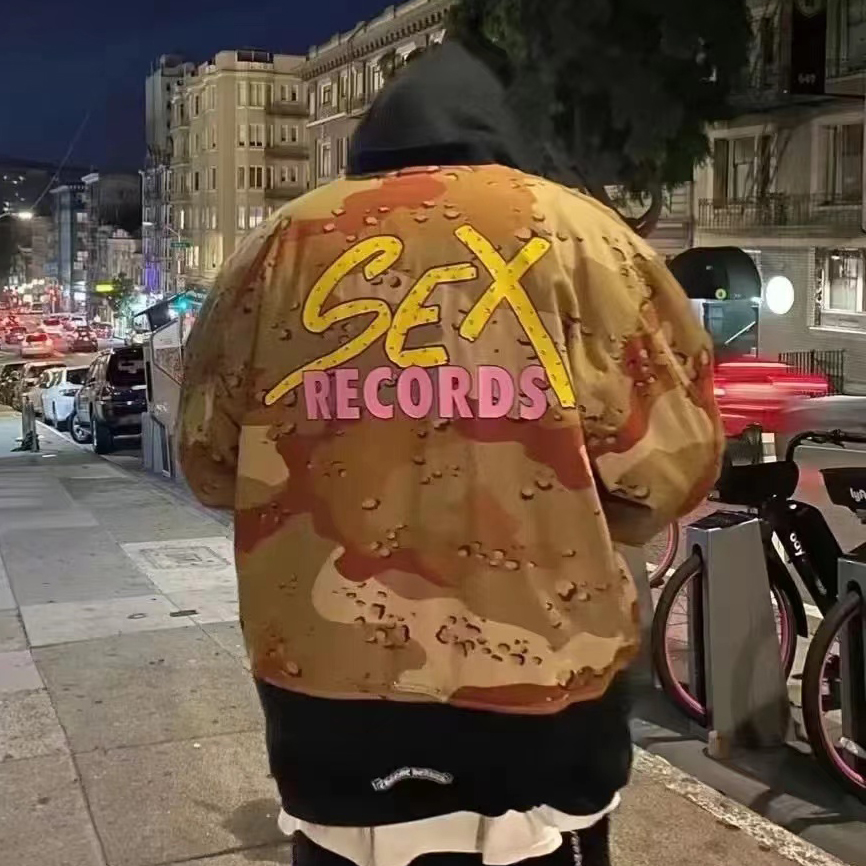 NIGO Chrome Hearts Men's Winter Graffiti Logo Camouflage Zip Crew Neck Cotton Jacket #nigo97817