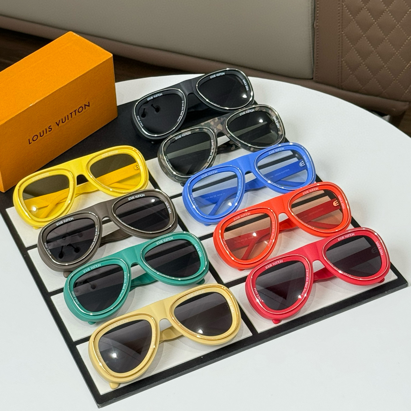 NIGO Louis Vuitton Men's Solid Colour Mirror Legs Letter Logo Metal Nylon Irregular Shape Sunglasses Eyeglasses Glasses #nigo97829