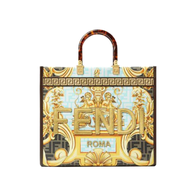 NIGO Fendi x Versace Fendace Women's Sunshine Tote Bag Shoulder Crossbody Handbag Bgas #nigo97821