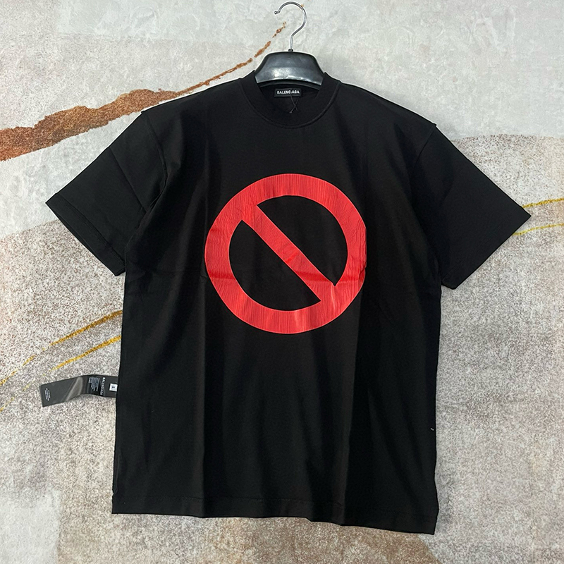 NIGO Balenciaga Men Women Spring Summer Fashion High Street Loose Casual Short Sleeve Printed Cotton Black T-shirt Ngvp #nigo7586