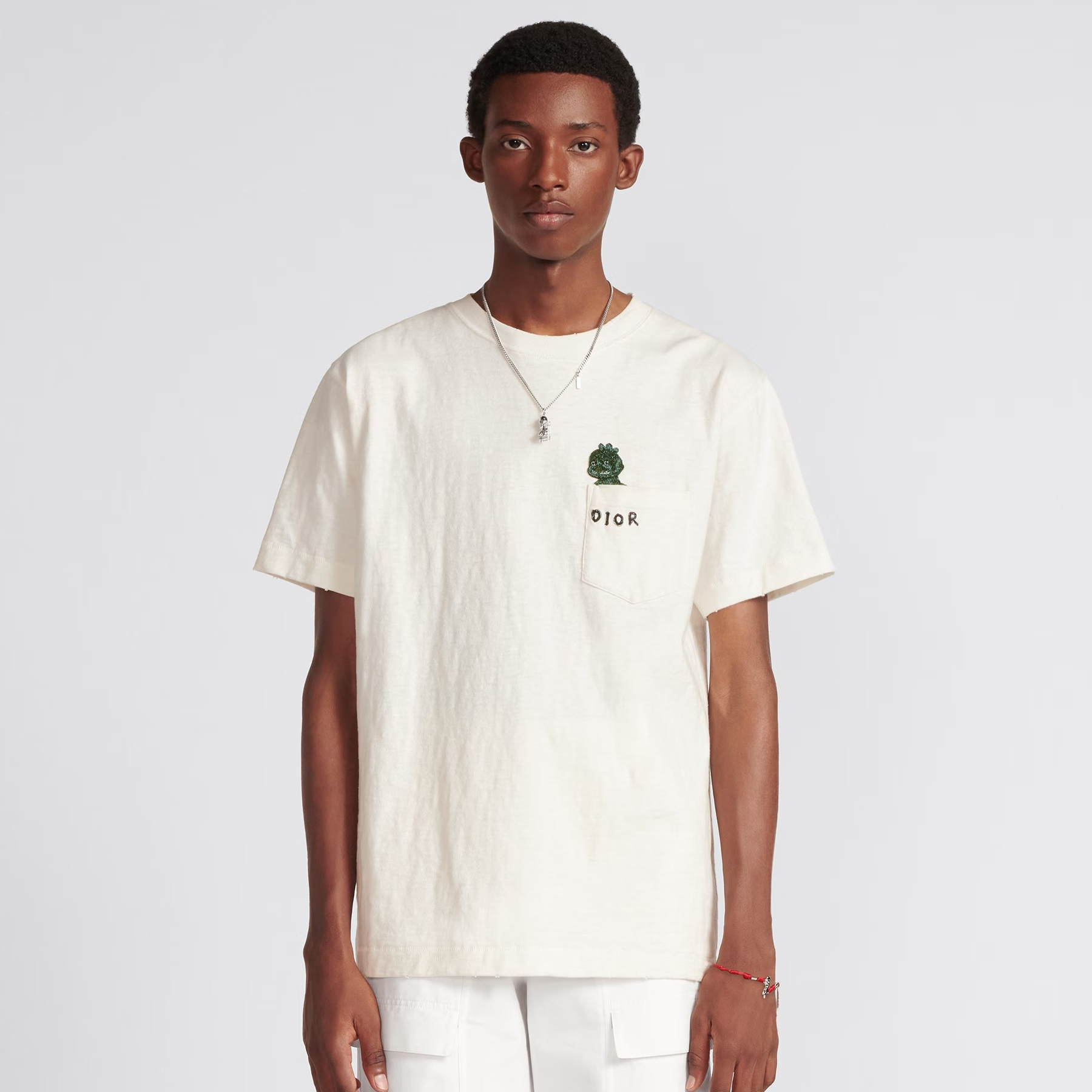 NIGO Dior Men's Summer Chest Embroidery Logo Cotton Round Neck Short Sleeve T-Shirt #nigo97849