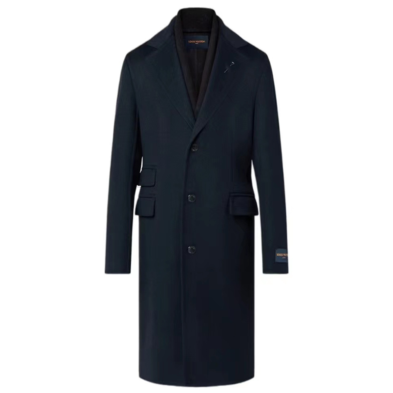 NIGO Louis Vuitton Men's Autumn And Winter Fashion Solid Color Loose Comfortable Removable Scarf Tweed Coat Wool Coat Ngvp #nigo7598