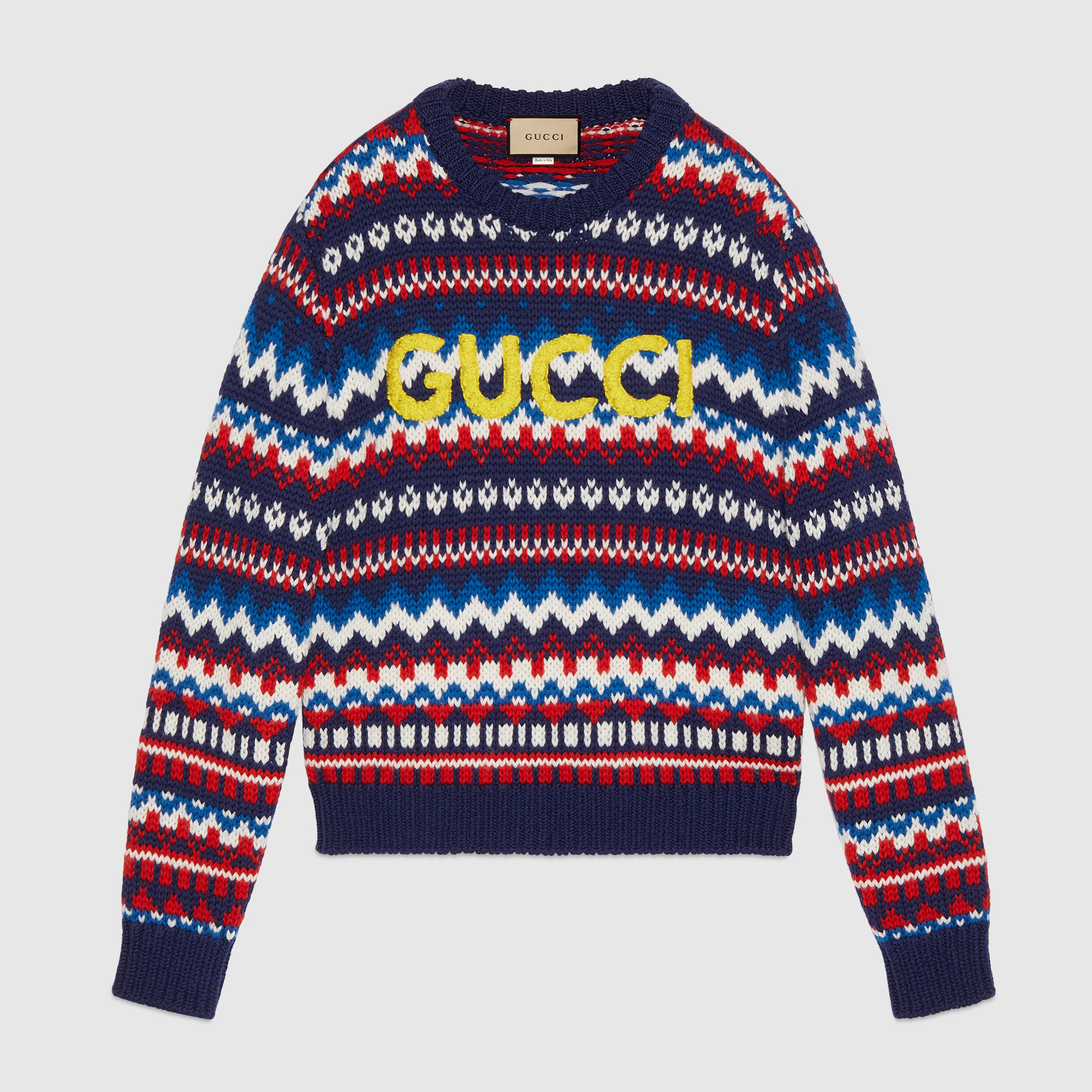 NIGO Gucci Men's Autumn And Winter Logo Letters He Small Text Print Round Neck Long Sleeve Jumper Pullover #nigo97872