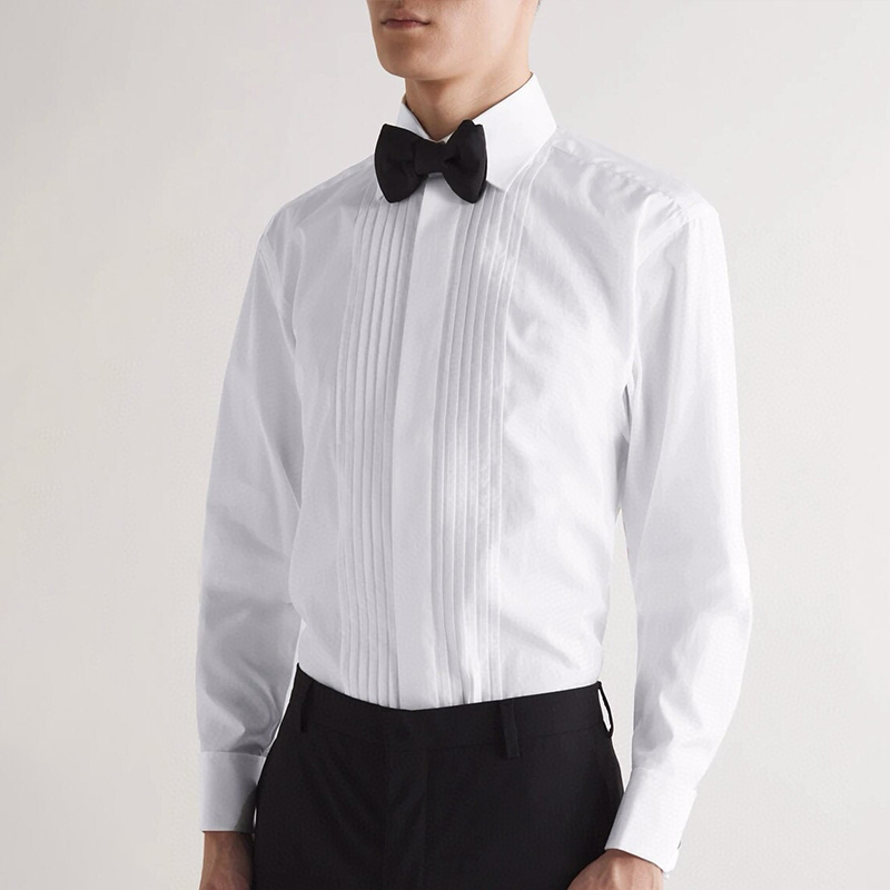 NIGO Louis Vuitton Men's All Seasons Solid Color Flip Leader Button Pleated Shirt Formal Long Sleeve Shirt Black White Ngvp #nigo7614