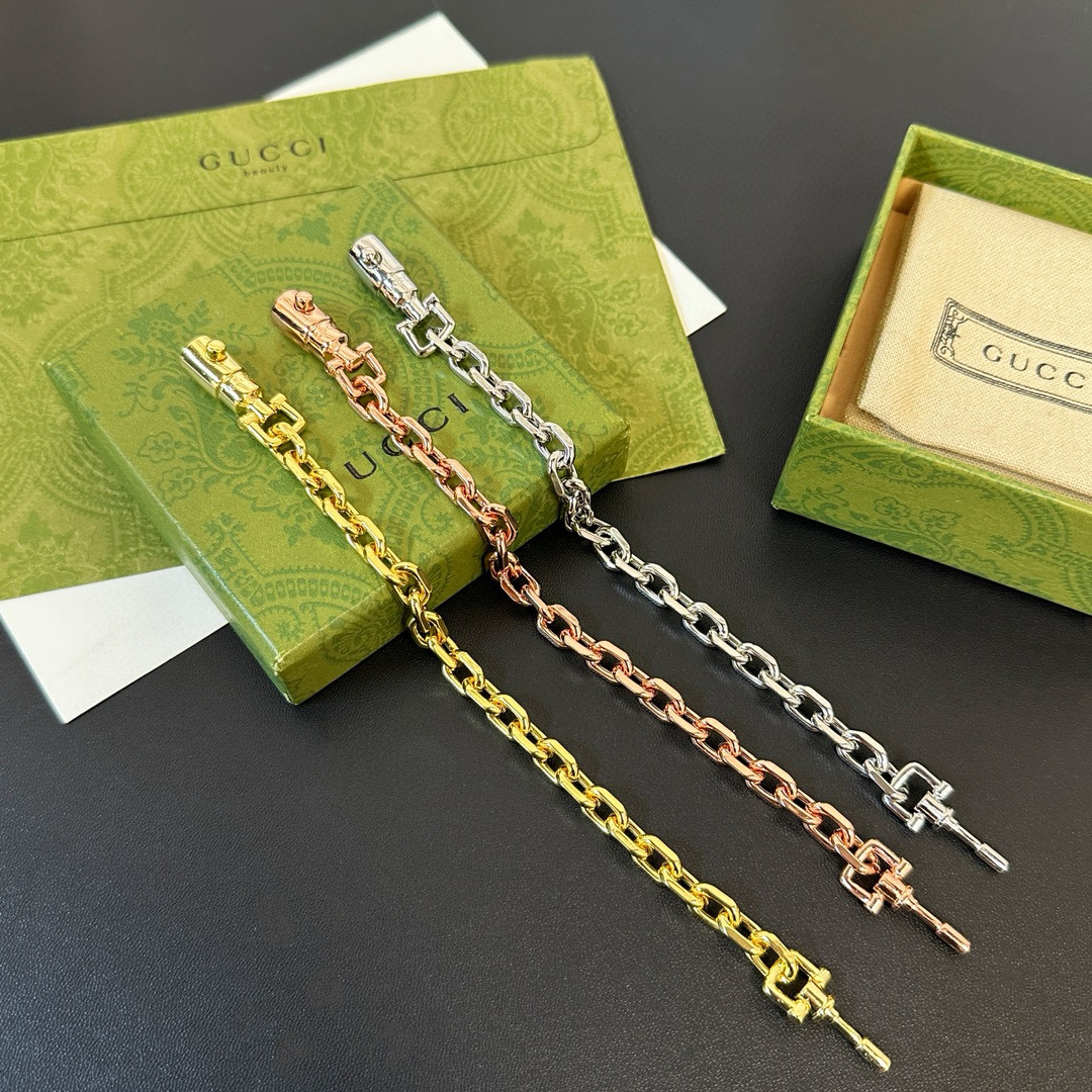 NIGO Gucci Men's and Women's Couple's 1961 Collection Jackie Chain Decorative Solid Colour Bracelet Jewellery #nigo97878