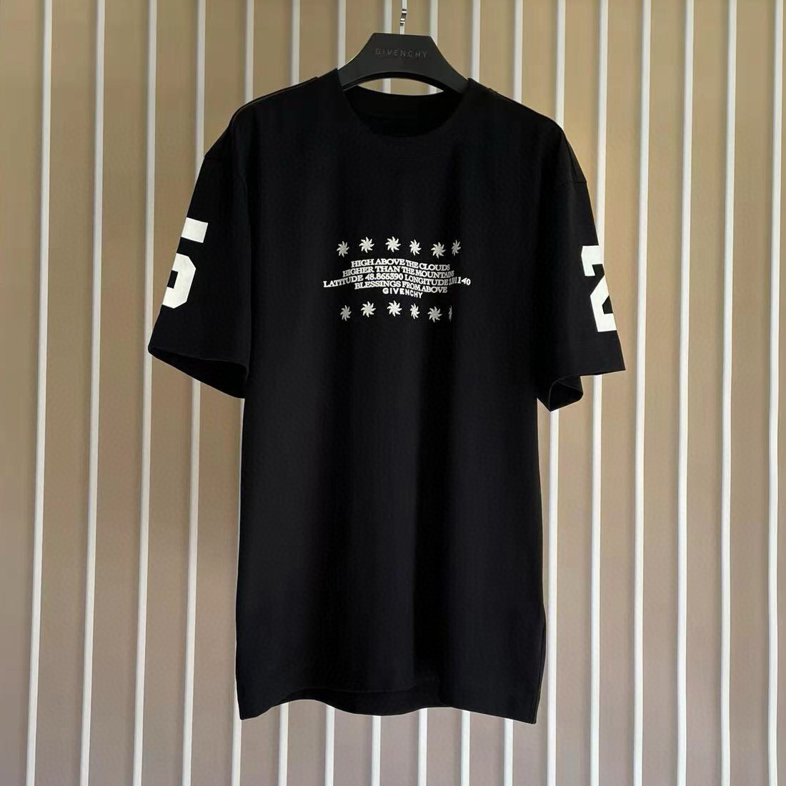 NIGO Givenchy Men's Summer Black Graffiti Logo Round Neck Cotton Short Sleeve T-Shirt #nigo97882