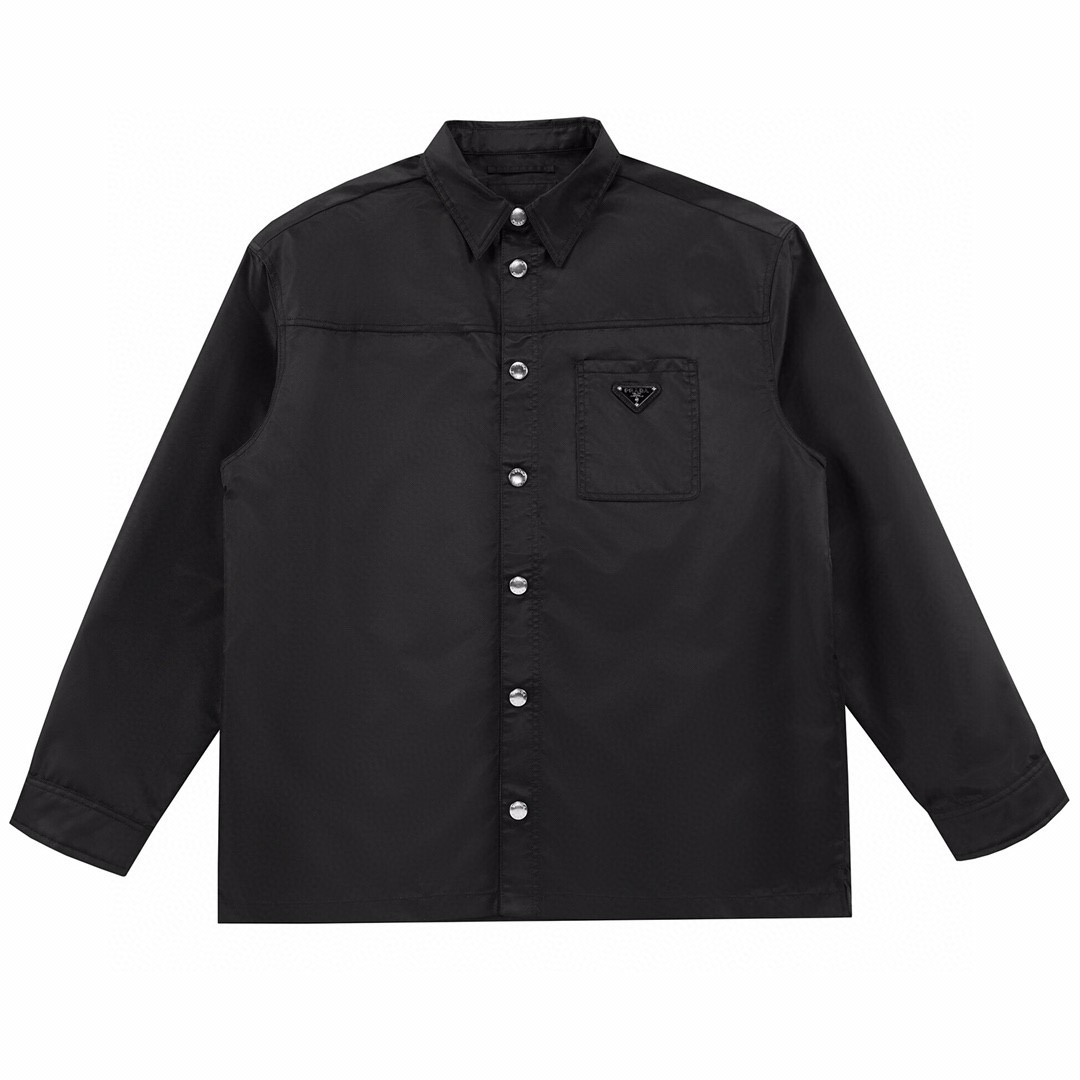 NIGO Prada Men's Spring And Autumn Nylon Lapel Single-Breasted Long-Sleeved Shirt Casual Trousers Pants Suit Set #nigo97887