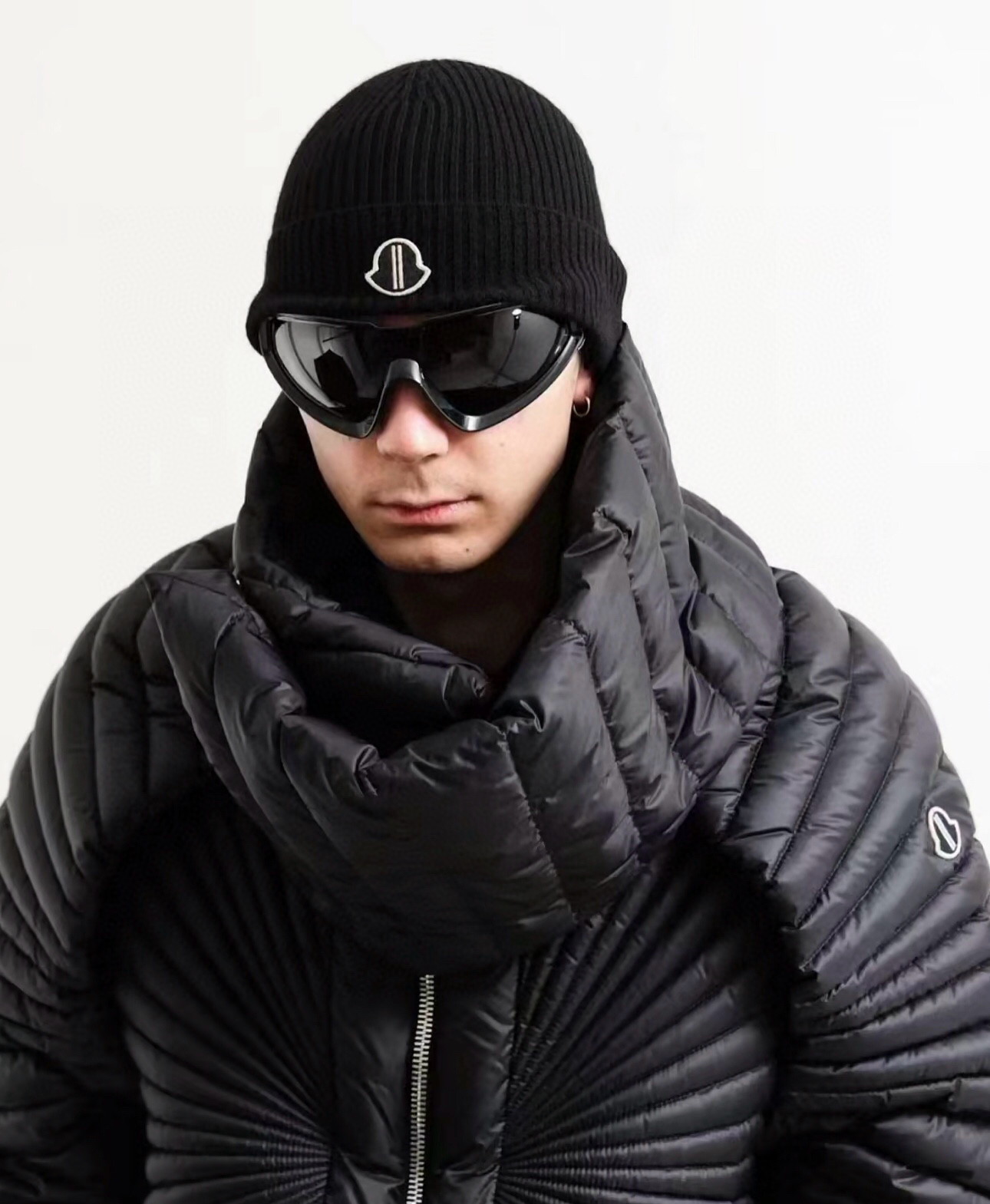 NIGO Moncle X Rickowen Men's and Women's Black Cashmere Pompom Hat Cap #nigo97923