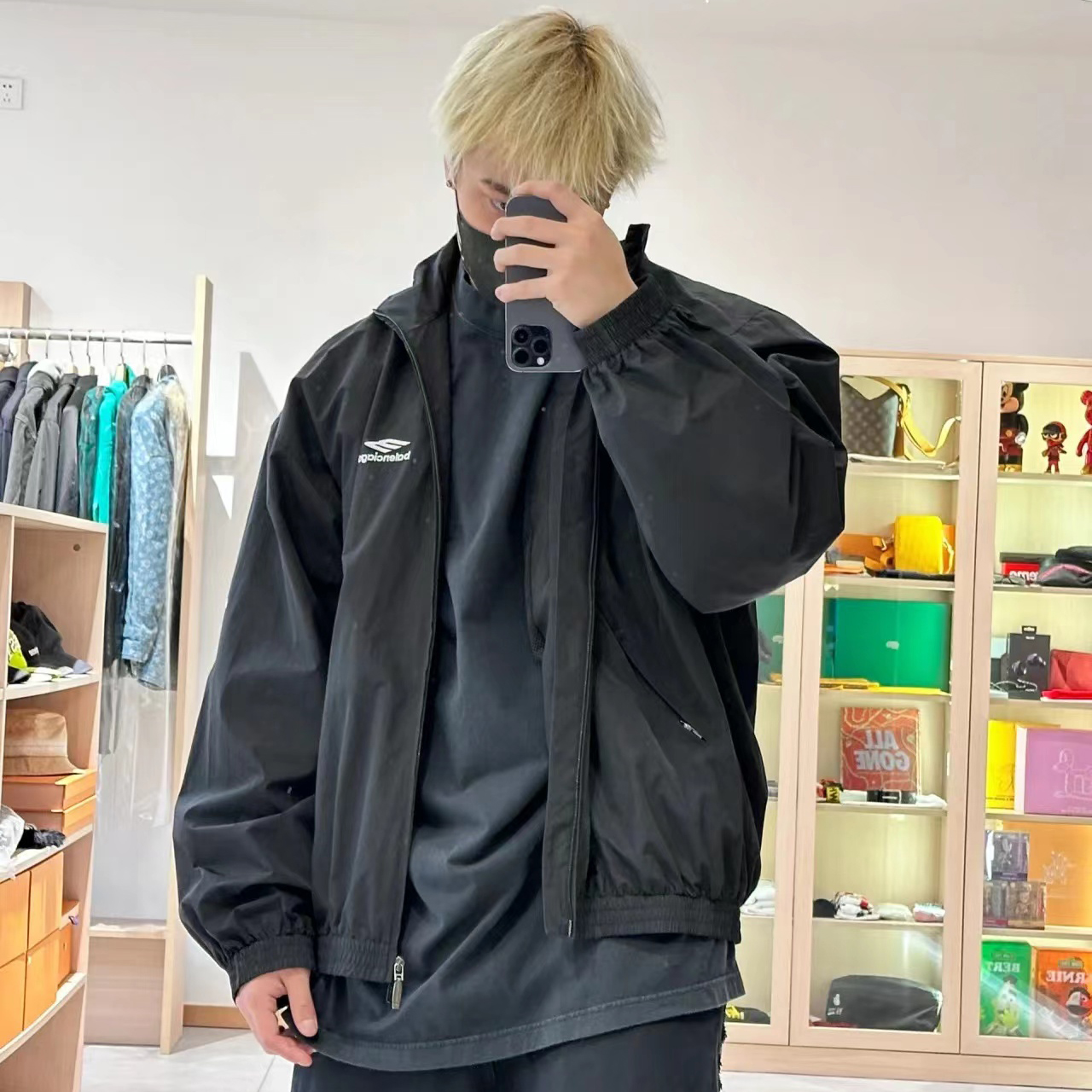 NIGO Balenciaga Men's Fall And Winter Models Double-Layer Fake Two-Piece Punching Jacket Long-Sleeved T-shirt Suit #nigo97934