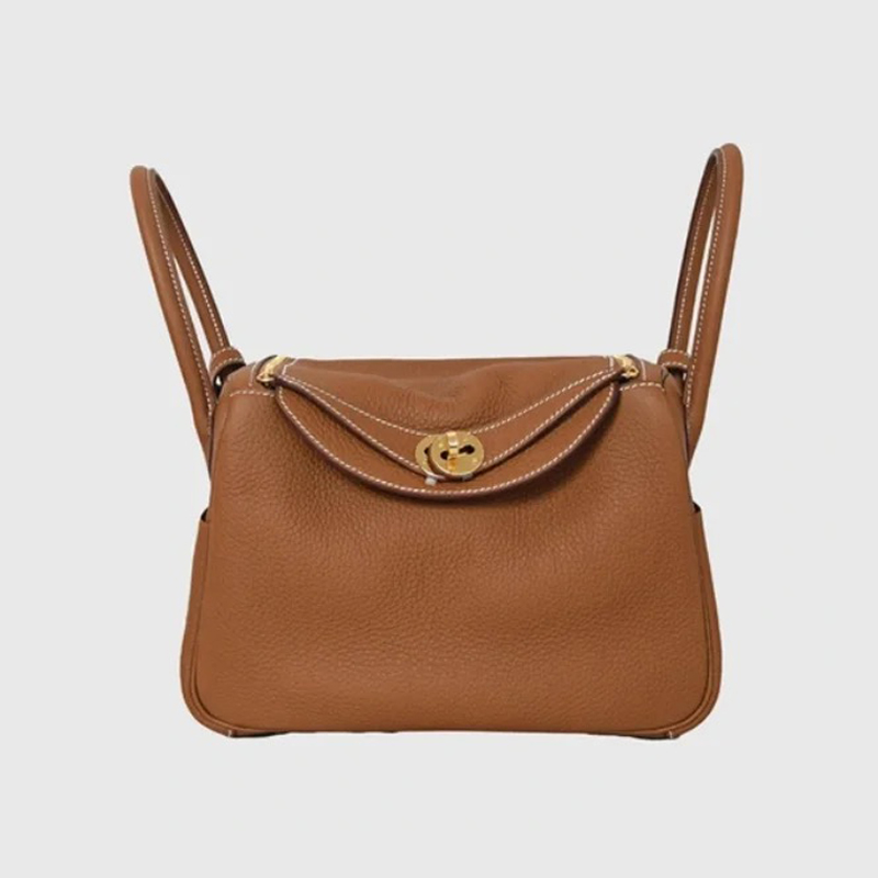 NIGO Hermes Women's Golden Brown Suede Patchwork Swift Leather Tote Shoulder Bag Bags #nigo97932