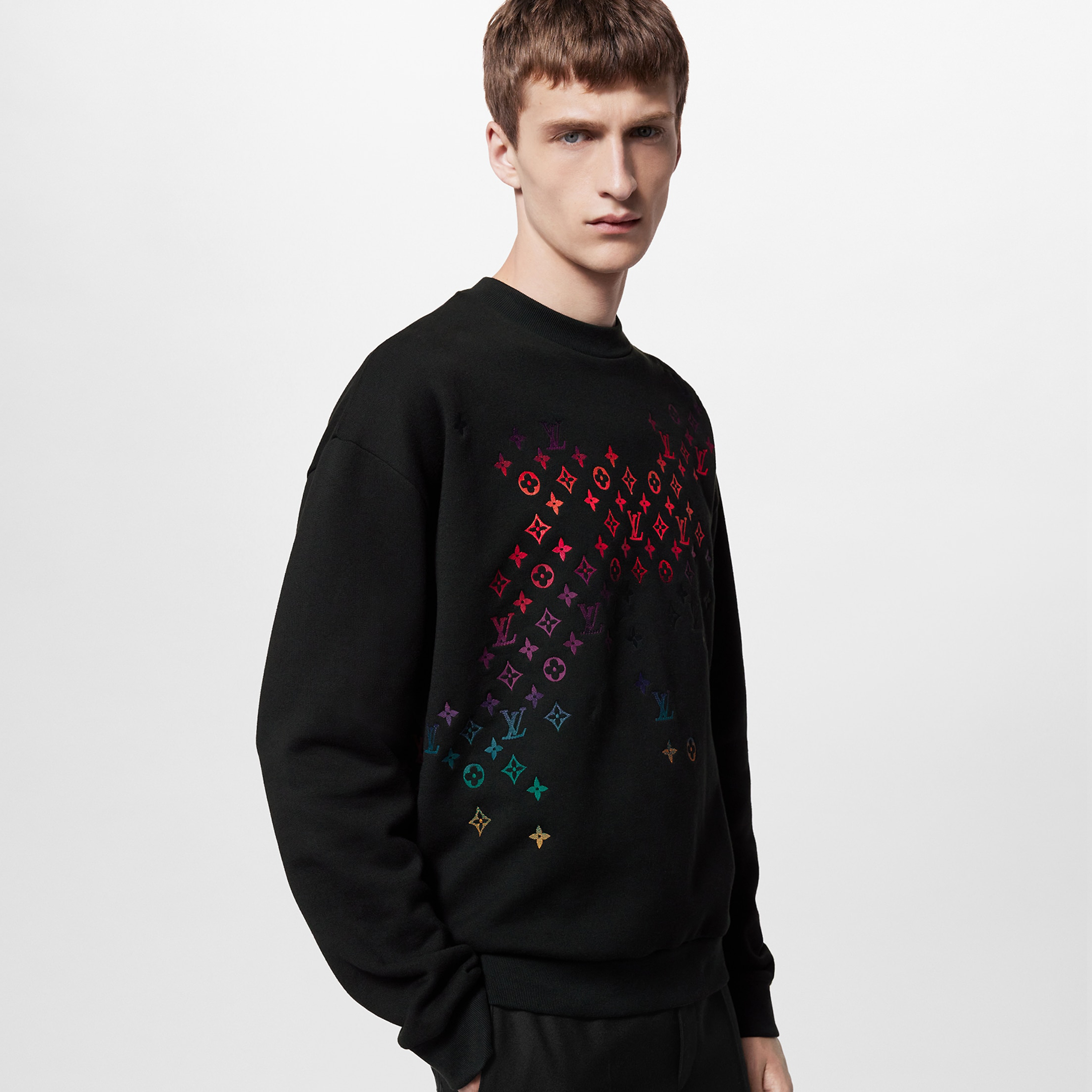 NIGO Louis Vuitton Men's Spring and Autumn Logo Embroidery Round Neck Cotton Pullover Sweatshirt #nigo97951
