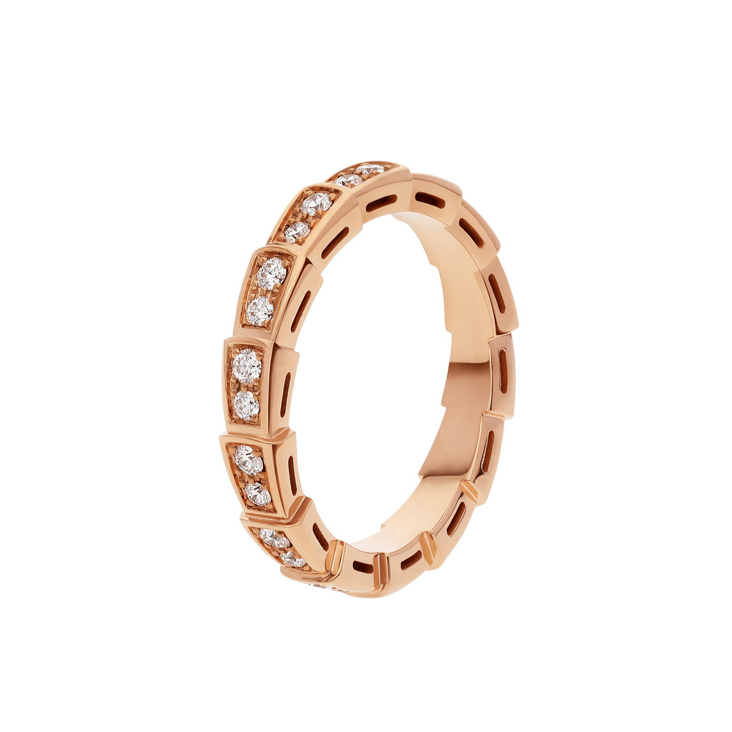 NIGO Bvlgari Men's and Women's Serpenti Viper Patchwork Snake Scale 18K Gold Ring Jewelry #nigo97959