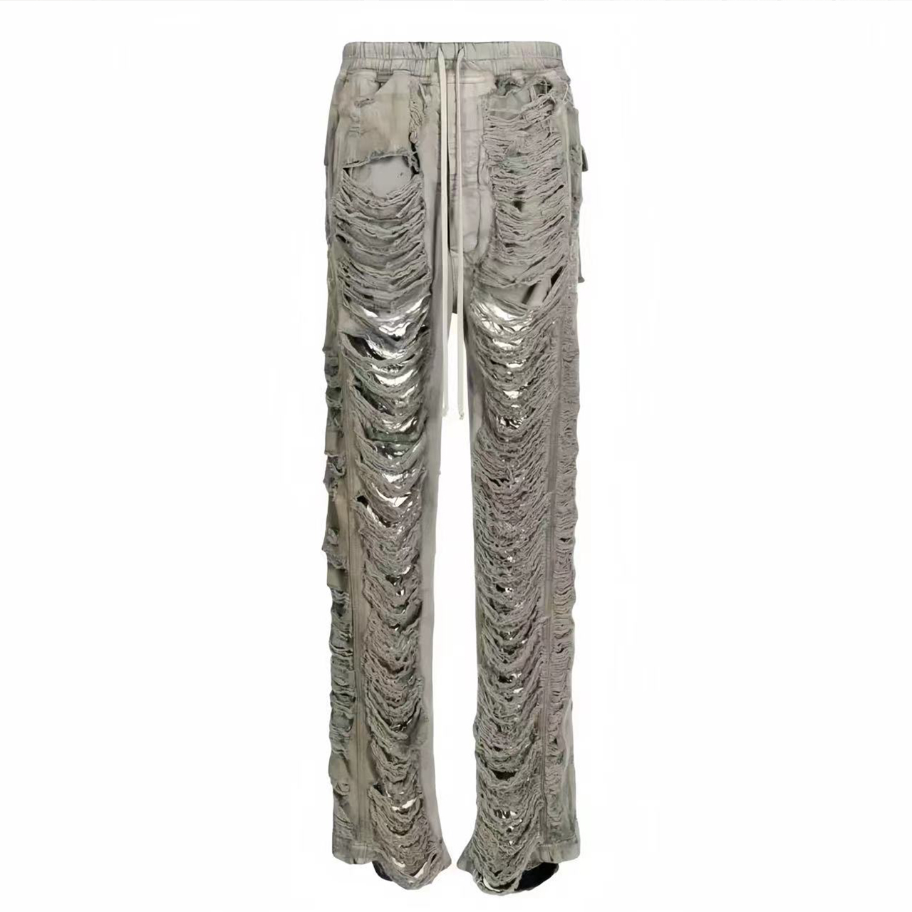 NIGO Rick Owens DRKSHDW Men's And Women's Fall And Winter Fashion High Street Broken Hole Jeans Trend Do Old Wide-leg Pants Ngvp #nigo7657