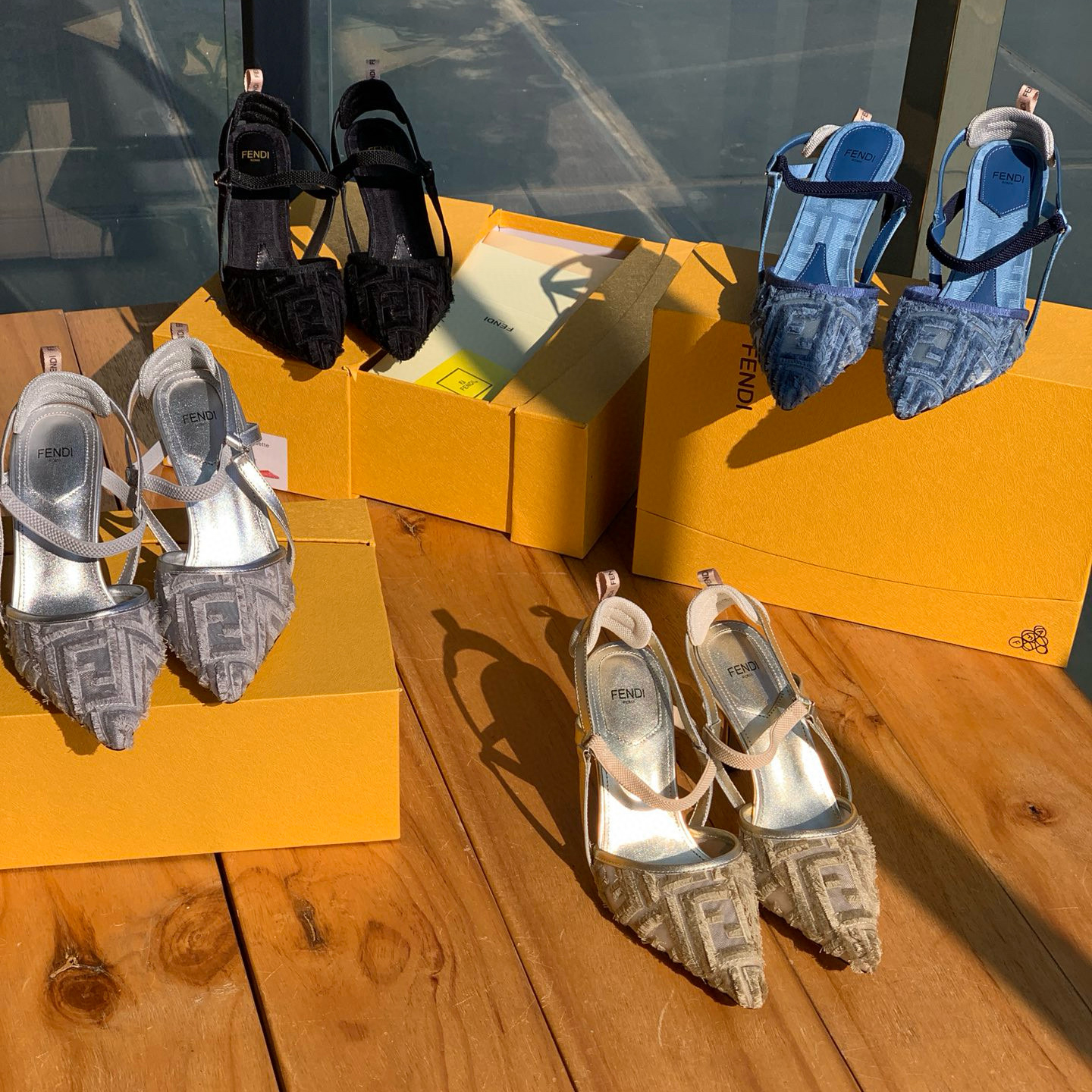 NIGO Fendi Women's Summer Colibri Mesh Embroidery Tassel FF Pattern Fine Heeled Shoes #nigo97957