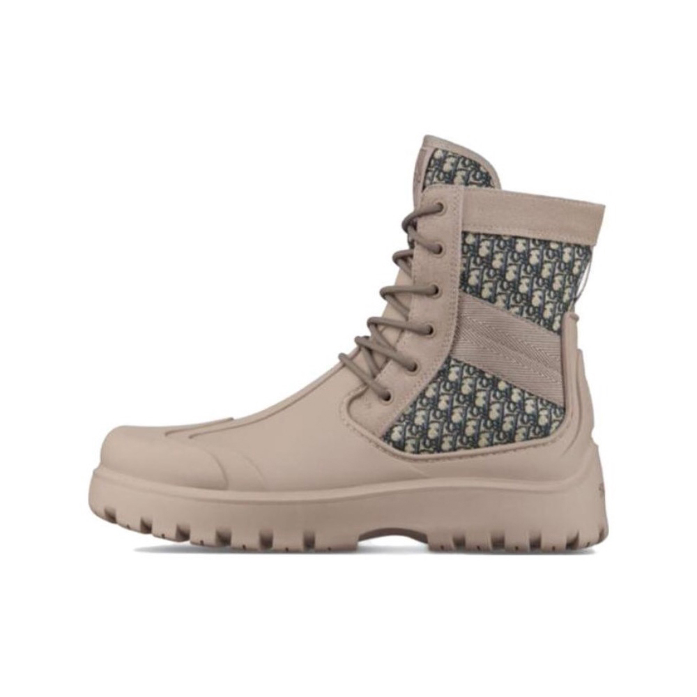 NIGO Dior Men's Fall And Winter Models Lace Up Round Toe High Top Thick Bottom Martin Boots Shoes #nigo97954