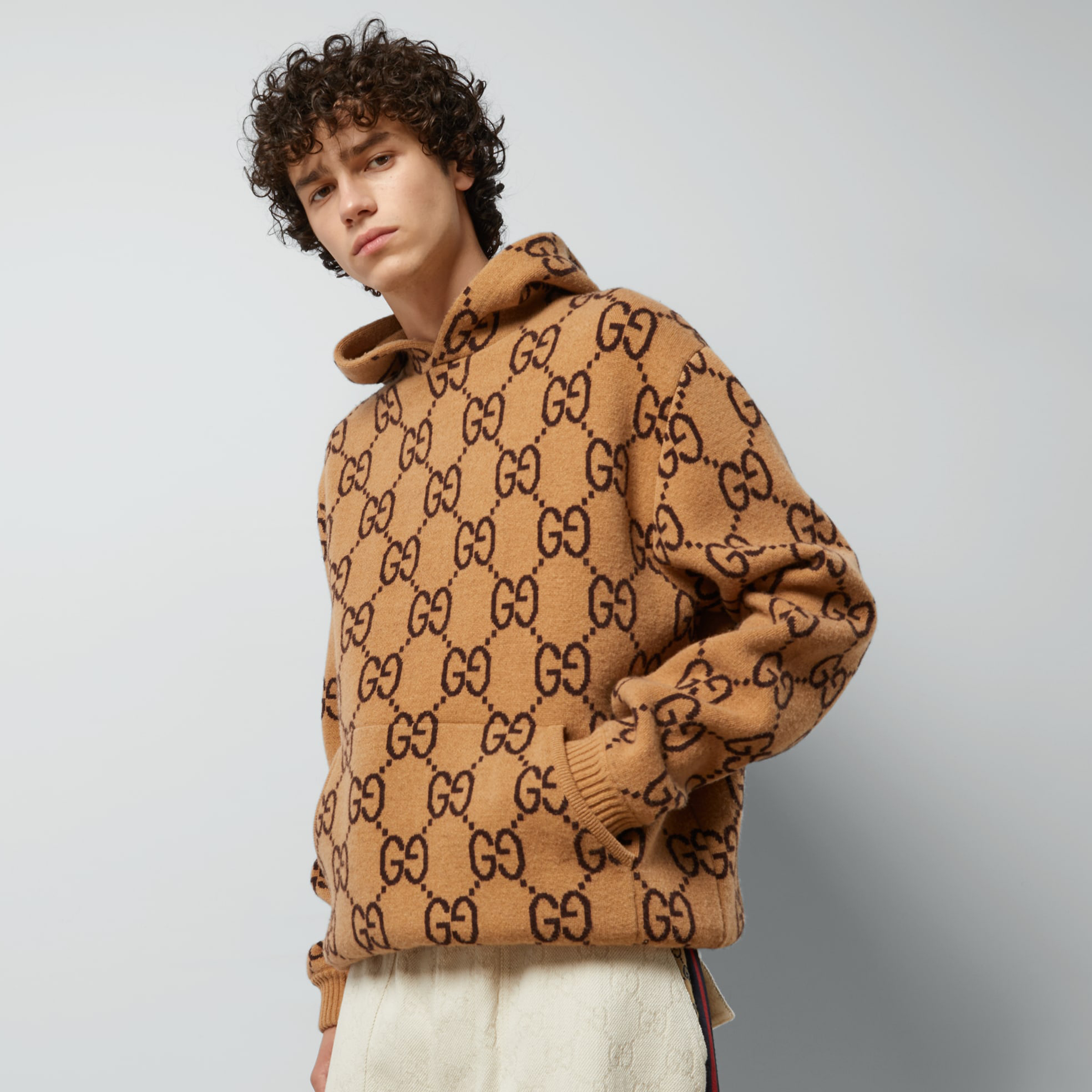 NIGO Gucci Men's Spring and Autumn Monogram Printed Long Sleeve Hooded Sweatshirt Pullover #nigo97962