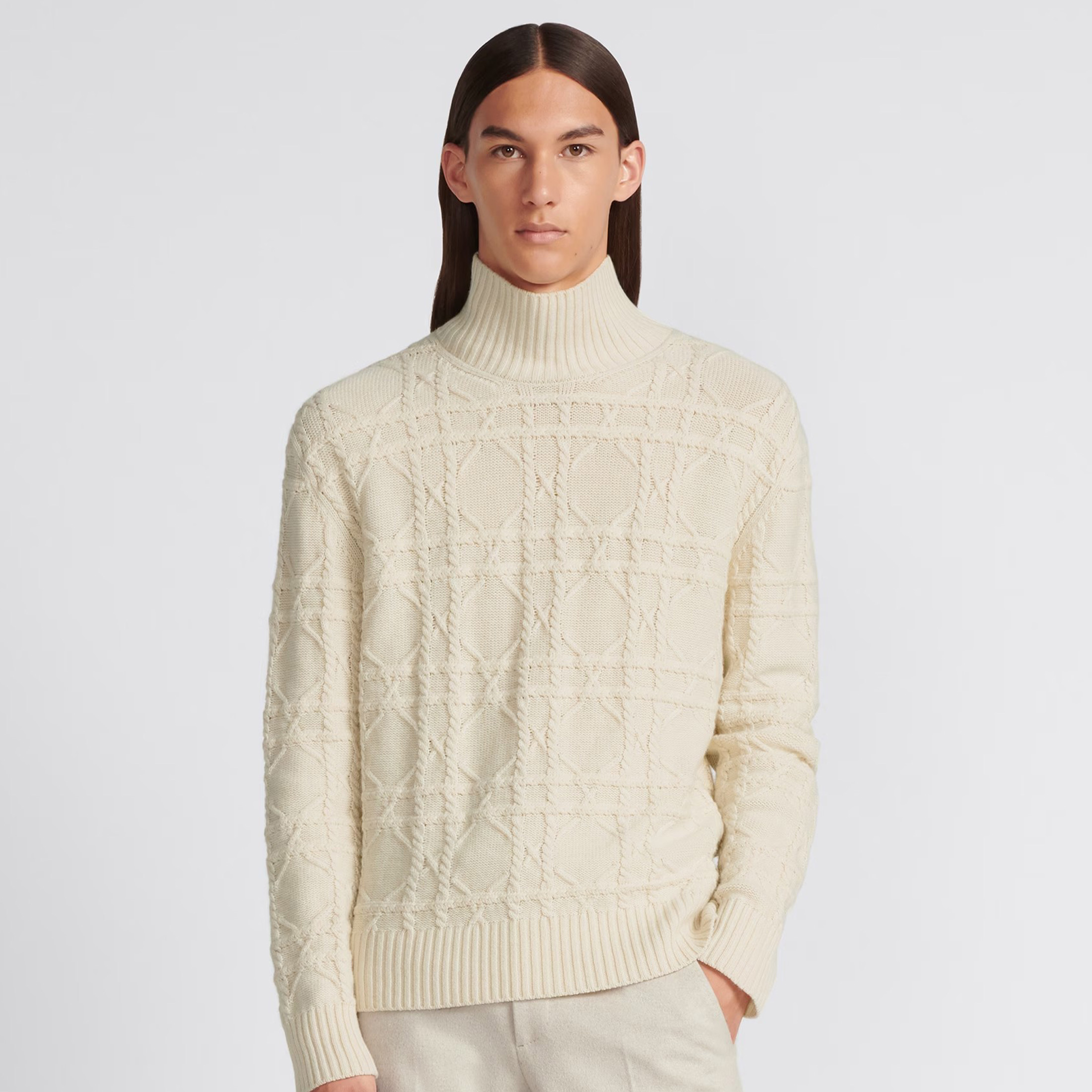 NIGO Dior Men's Spring & Autumn Logo Icon Solid Color Plaid Cashmere Fashion Long Sleeve Pullover Knitted Sweater #nigo97968