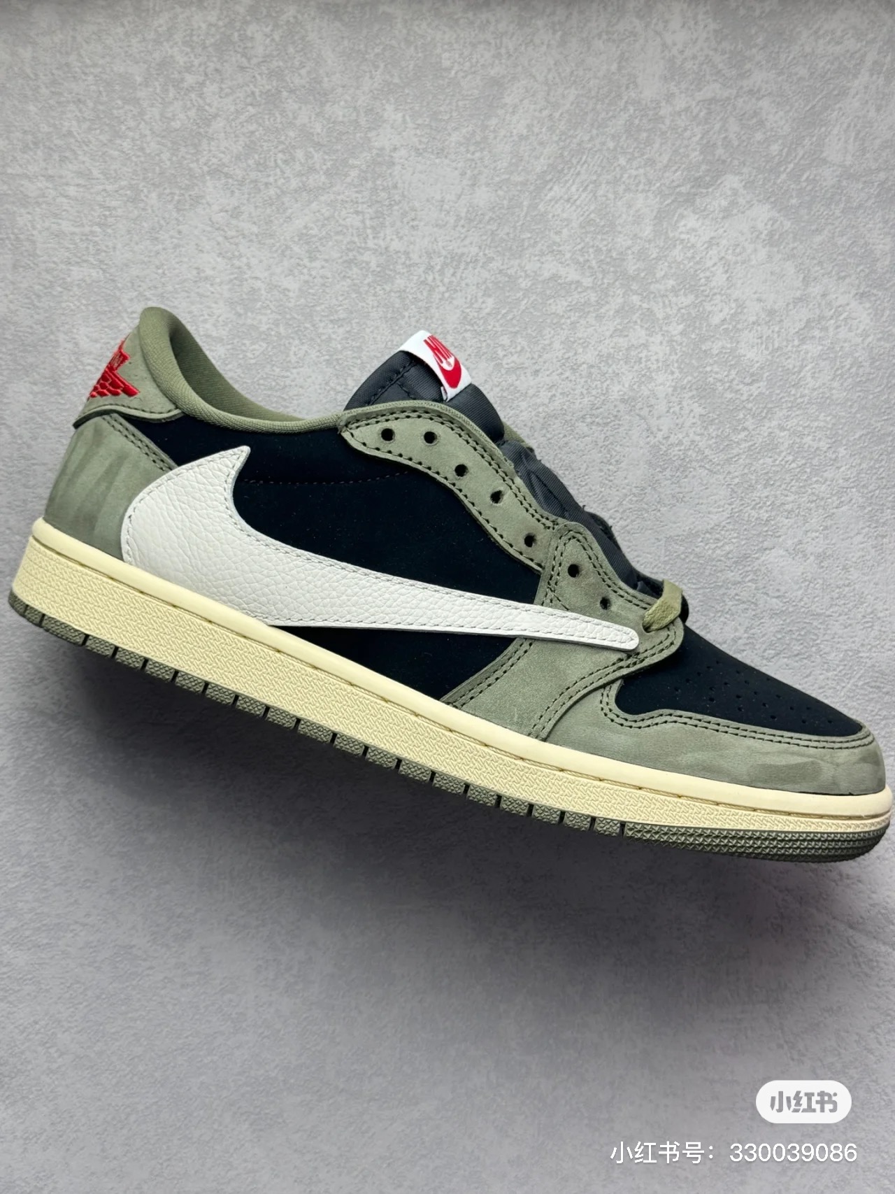 NIGO Nike Travis Scott x Jordan Air Jordan 1 LOW OG Men's Green Black Suede Low Top Lace Up Flat Sneakers Basketball Shoes #nigo97975