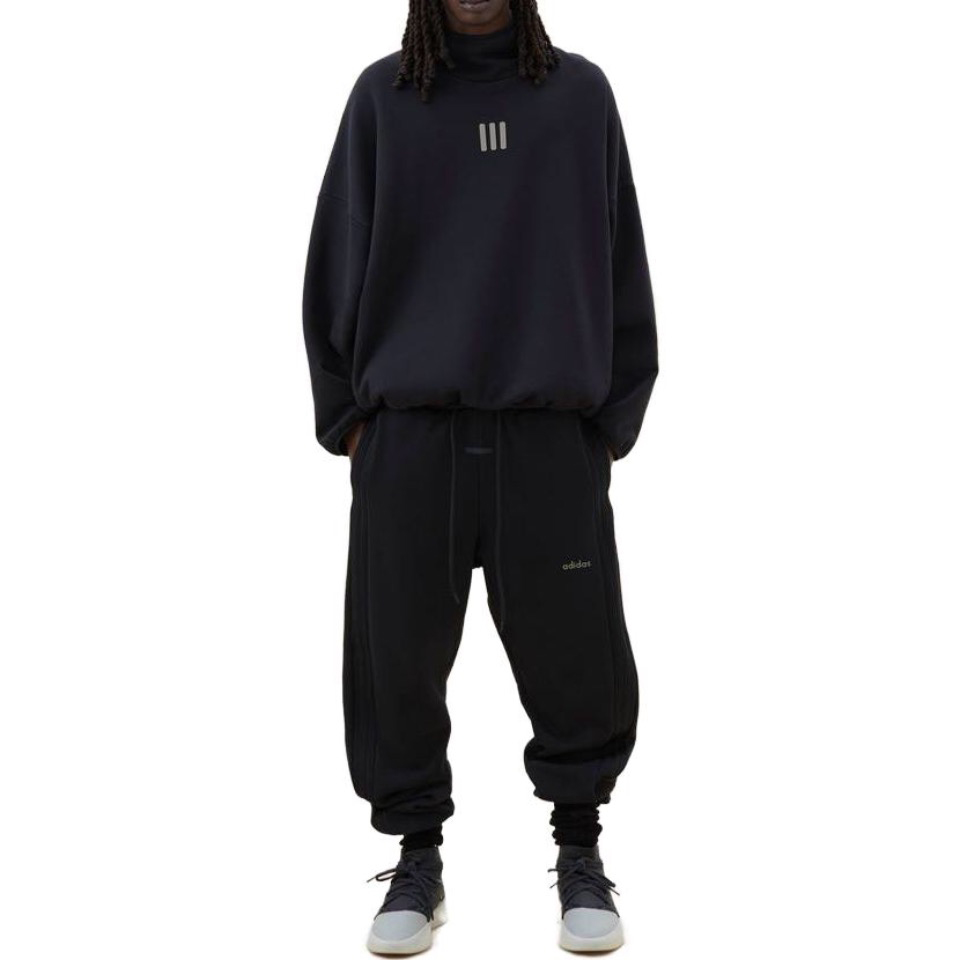 NIGO Fear of God x Adidas Men's and Women's Spring and Autumn Black Casual Sports Hooded Sweatshirt Pullover #nigo97924