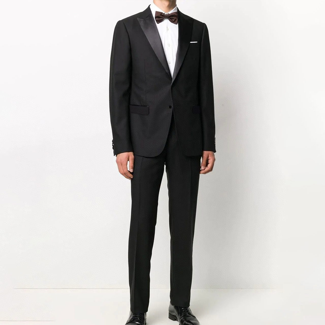 NIGO Ermenegildo Zegna Men's Spring And Fall Black Silk Satin Wool Suit Two-piece High-end Pants High Luxury Suit Jacket Ngvp #nigo7681