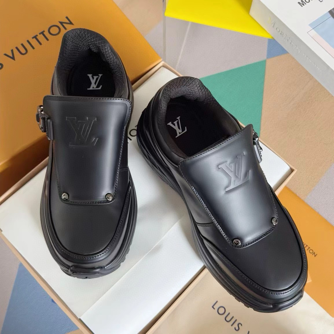 NIGO Louis Vuitton Men's Sapato Monk Strap LV Discovery Leather Thick Sole Casual Sneakers Shoes #nigo97996