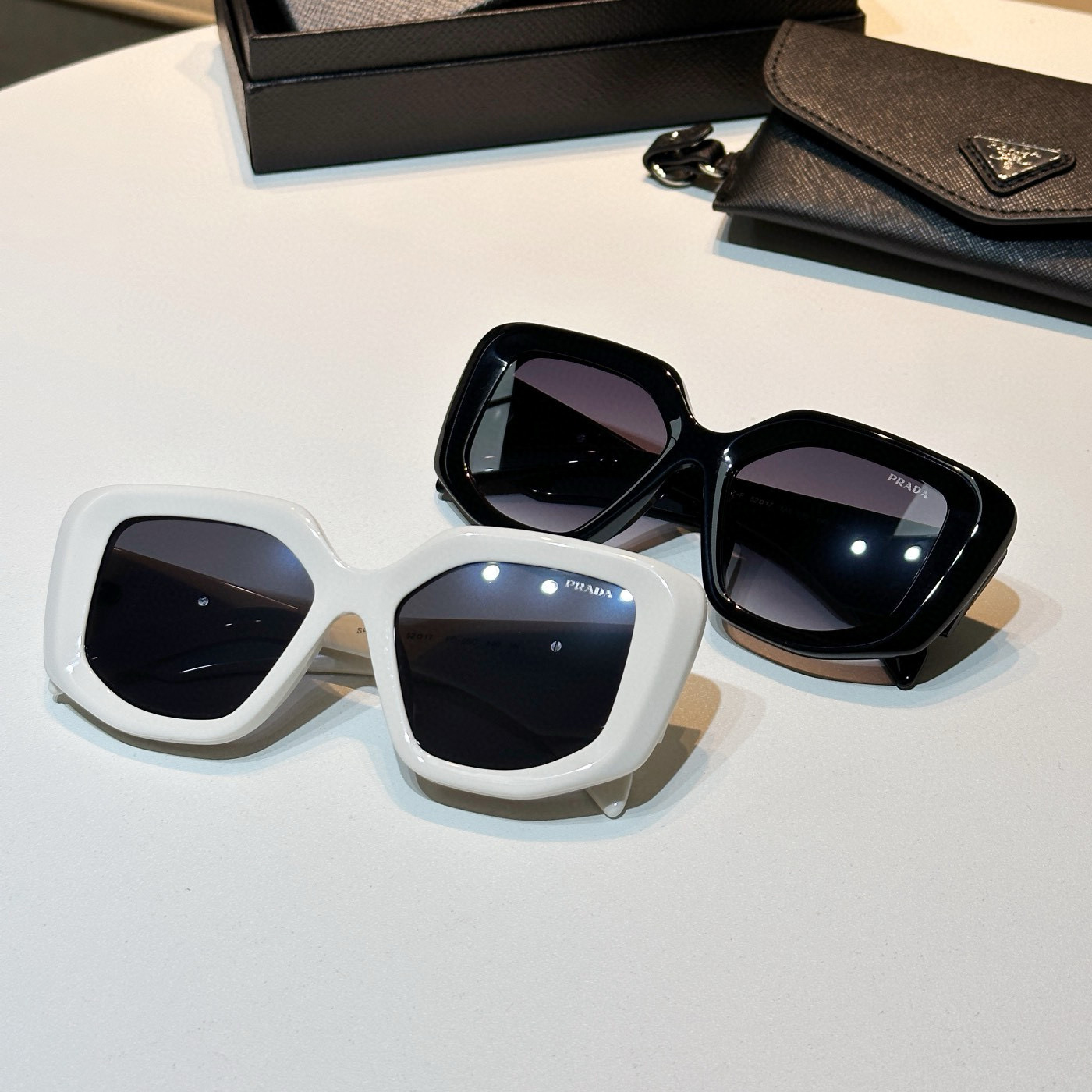 NIGO Prada Women's Triangle Logo Solid Color Acetate Irregular Shape Sunglasses Eyeglasses Glasses #nigo97988