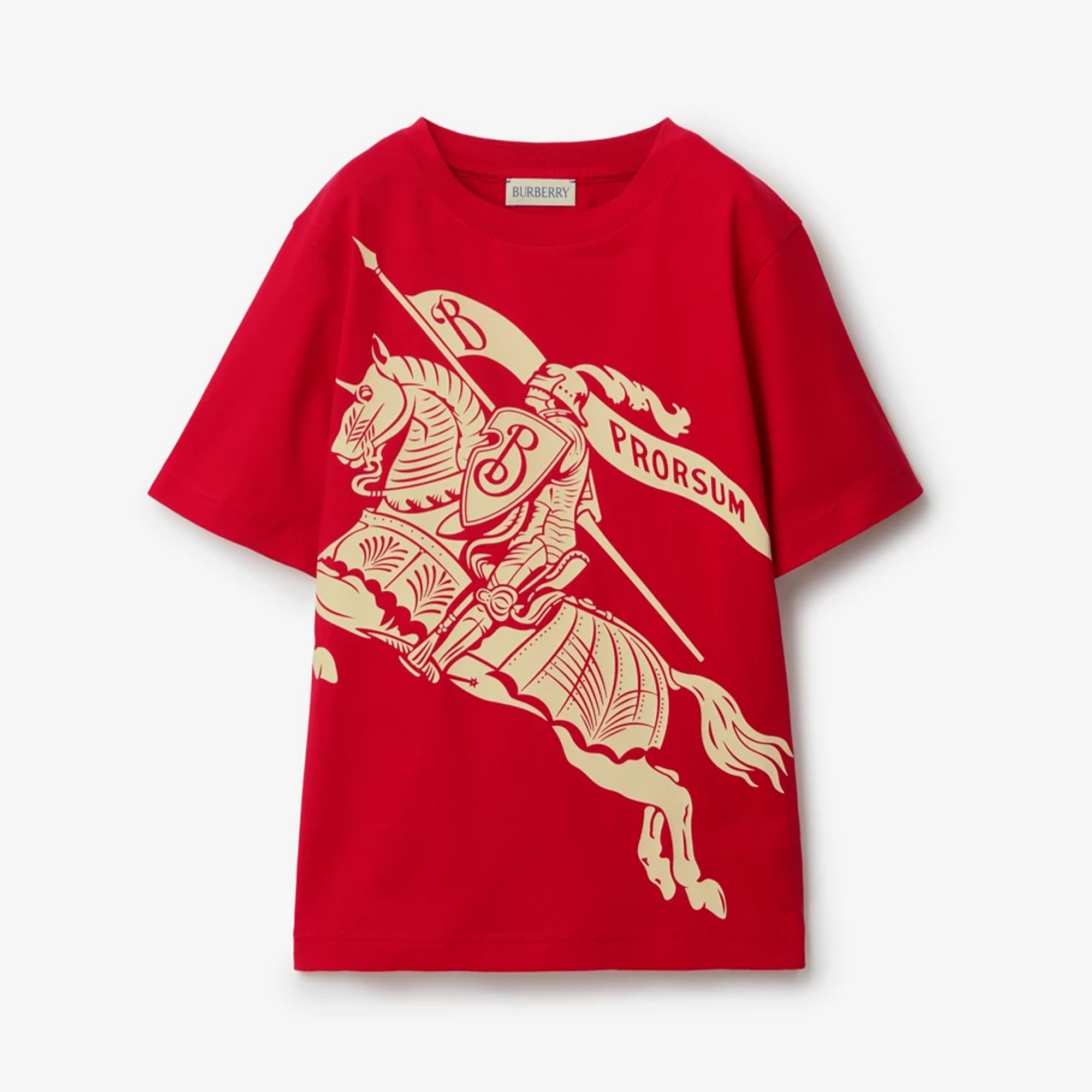 NIGO Burberry Kid's Summer Red EKD Cotton Round Neck Short Sleeve T-Shirt #nigo31254