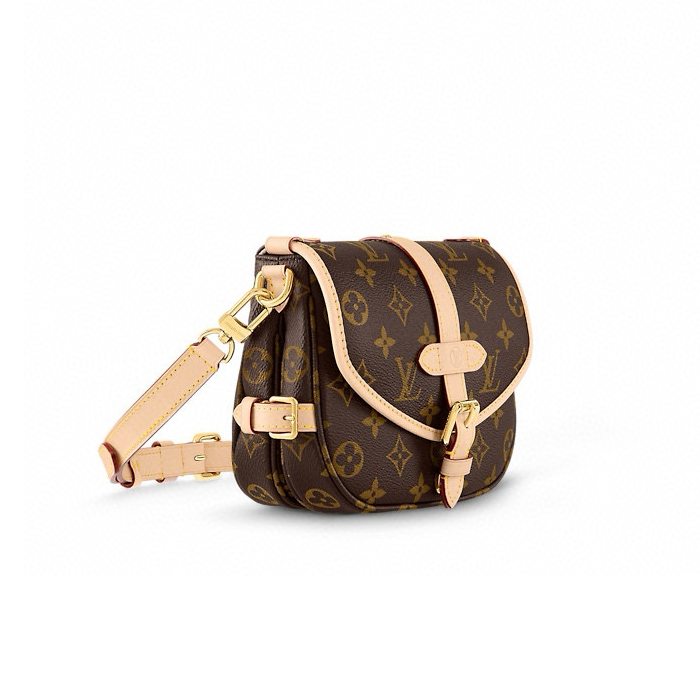 NIGO Louis Vuitton Ladies Brown Saumur BB Detachable Adjustable Shoulder Strap Coated Canvas Quilted Cowhide Shoulder Slanting Handbag Bag Bags #nigo98113