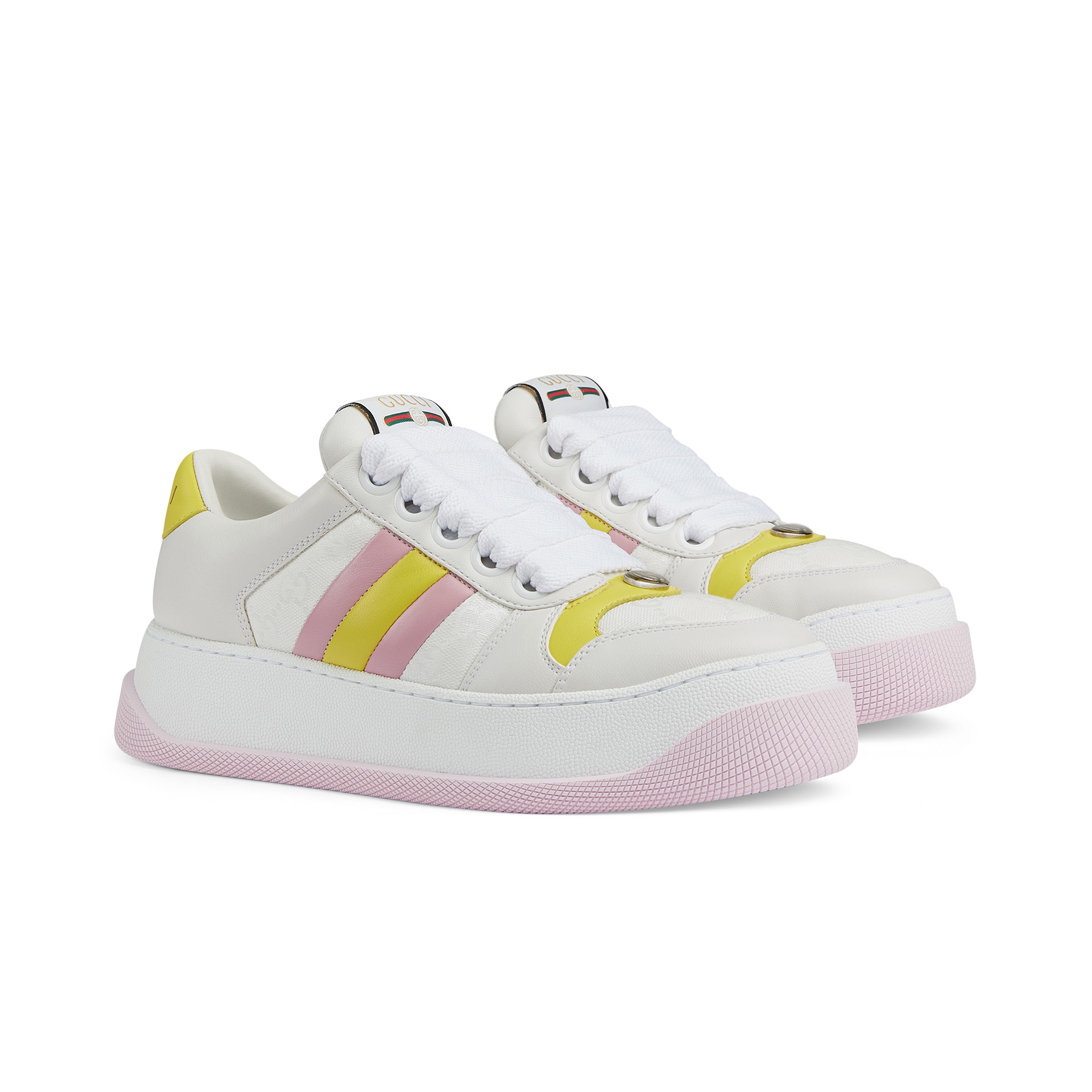 NIGO Gucci Men's and Women's Round Toe Comfort Screener Collection Embellished Webbing Thick Sole Low Top Sneakers Shoes #nigo97999