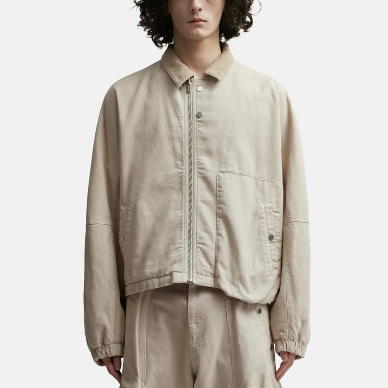 NIGO Jacquemus Men's Spring And Summer Fashion Short Solid Color Lapel Zipper Cotton Jacket Retro Casual Jacket Ngvp #nigo7685