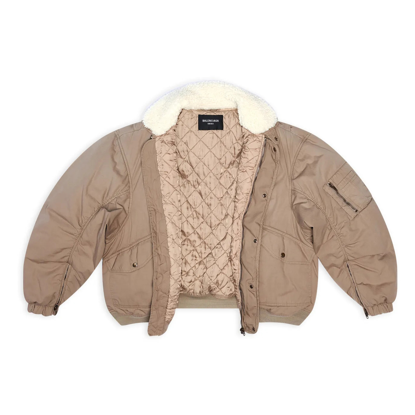 NIGO Balenciaga Men's Brown Fall/Winter Single Breasted Aviator Hooded Cotton Jacket #nigo98116