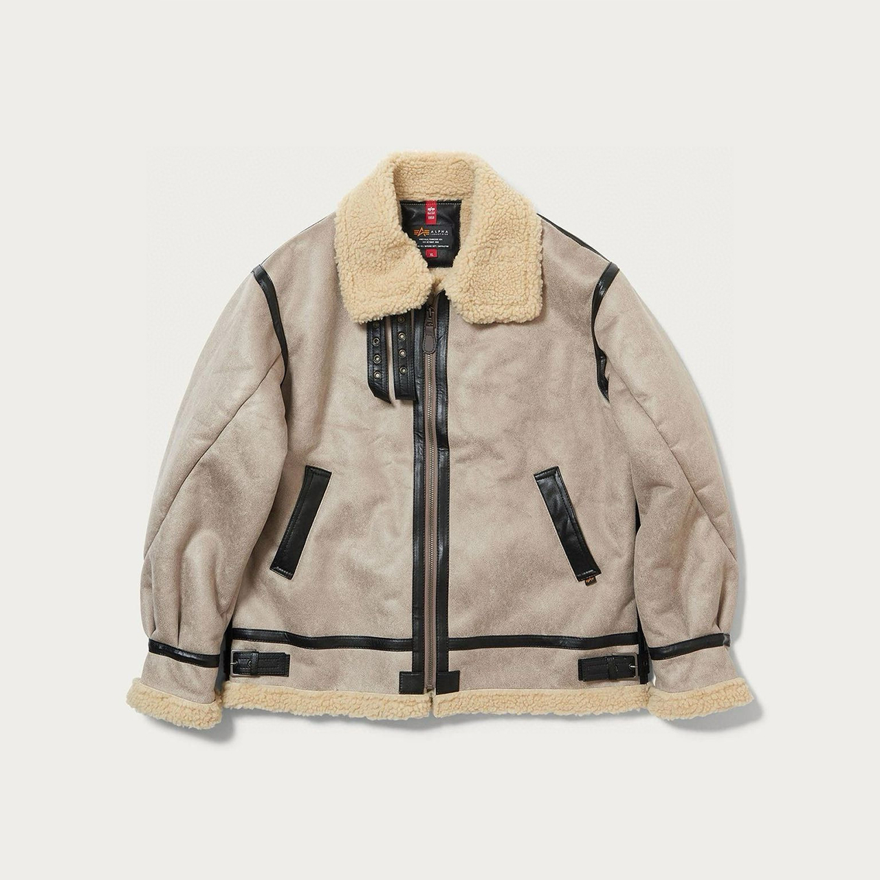 NIGO Alpha X Monkey Time Men's Fall And Winter Fashion Short Lapel Fur One Flight Jacket Lamb's Wool Retro Casual Jacket Ngvp #nigo7692