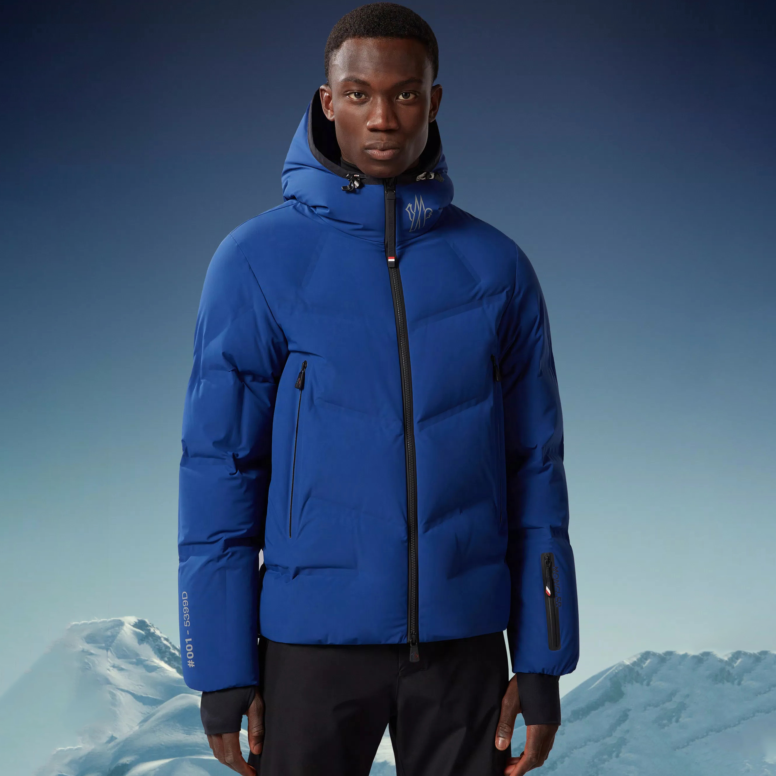 NIGO Moncler Men's Winter Solid Color Logo Printed Hooded Zipper Long Sleeve Arcesaz Short Puffer Down Jacket #nigo98135