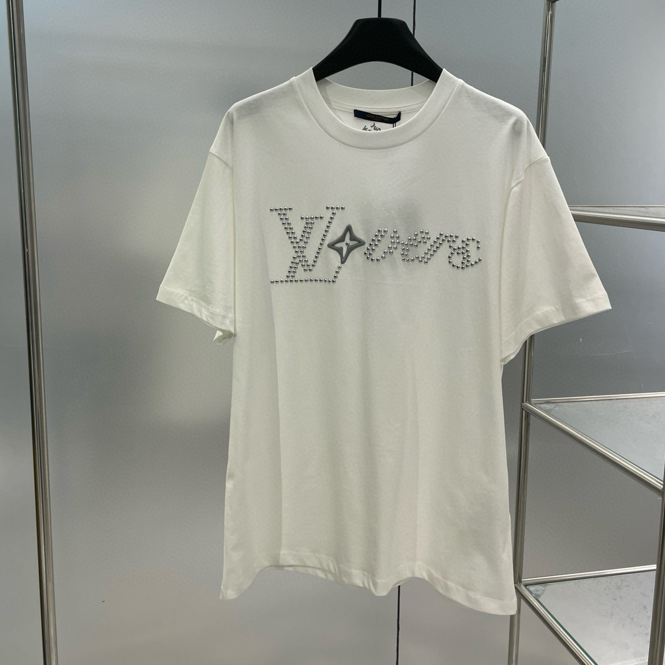 NIGO Louis Vuitton Men's Summer Cotton Hot Drill Logo Solid Color Round Neck Short Sleeve T-Shirt #nigo98147
