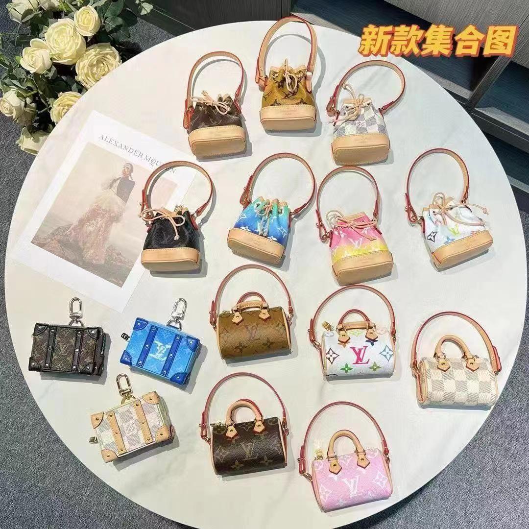 NIGO Louis Vuitton Men's Women's Mini Handbag Pillow Bag Pendant Old Floral Checkerboard Colorblocking Accessories #nigo98155