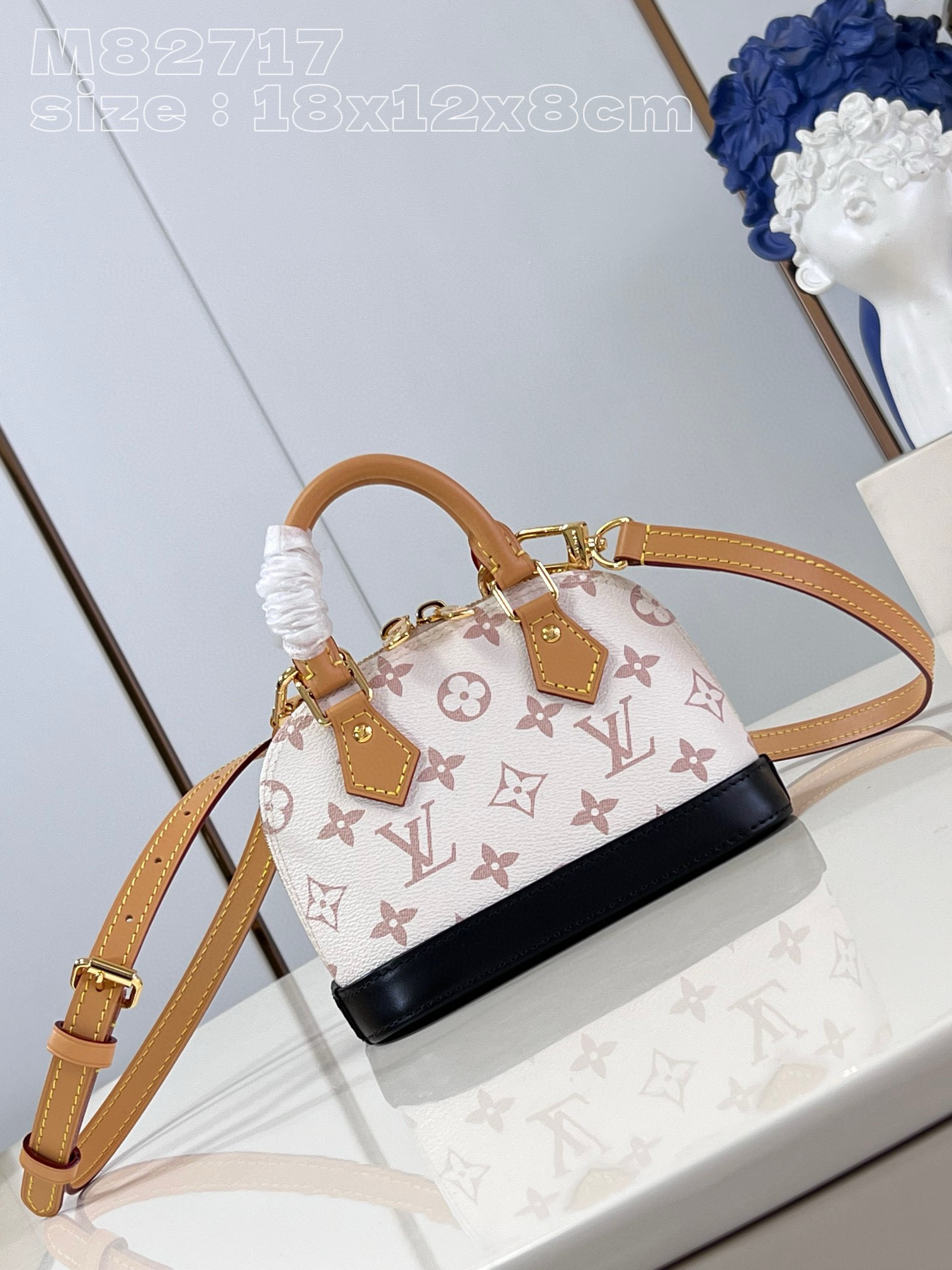 NIGO Louis Vuitton Women's Beige Removable Shoulder Strap Zipper Closure Letter Embossed Leather Shoulder Crossbody Tote Bag Bags #nigo98192